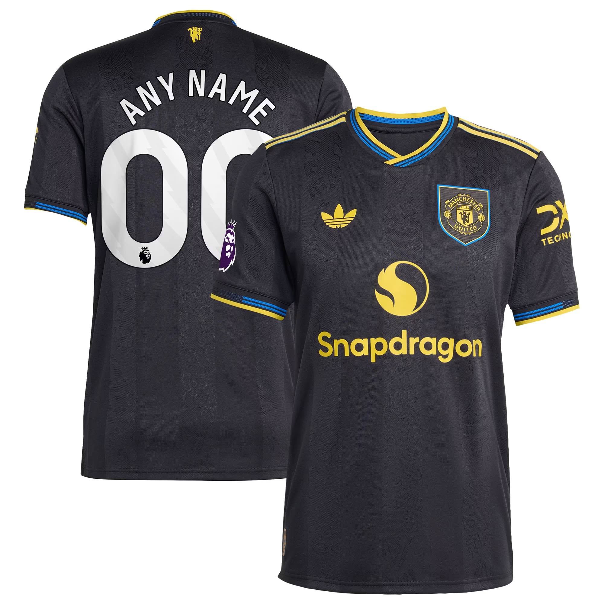 Hunk Wear - Manchester United adidas 2025_26 Third Authentic Custom Jersey - Black
