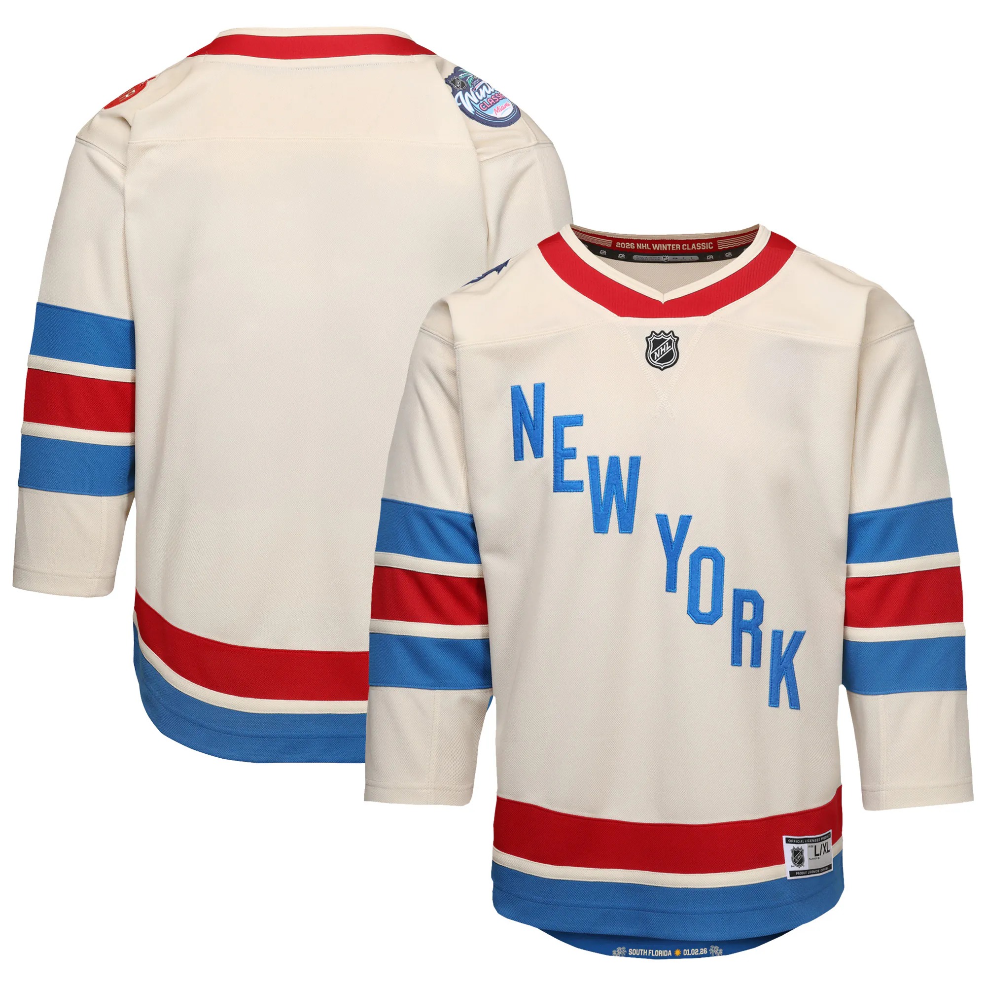 Hunk Wear - New York Rangers Outerstuff Youth 2026 NHL Winter Classic Premier Jersey - White