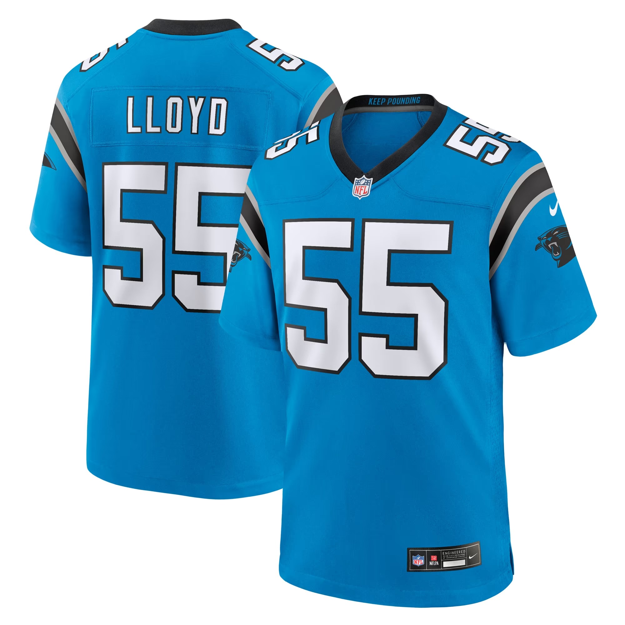 Hunk Wear - Devin Lloyd Carolina Panthers Nike Alternate Game Jersey - Blue