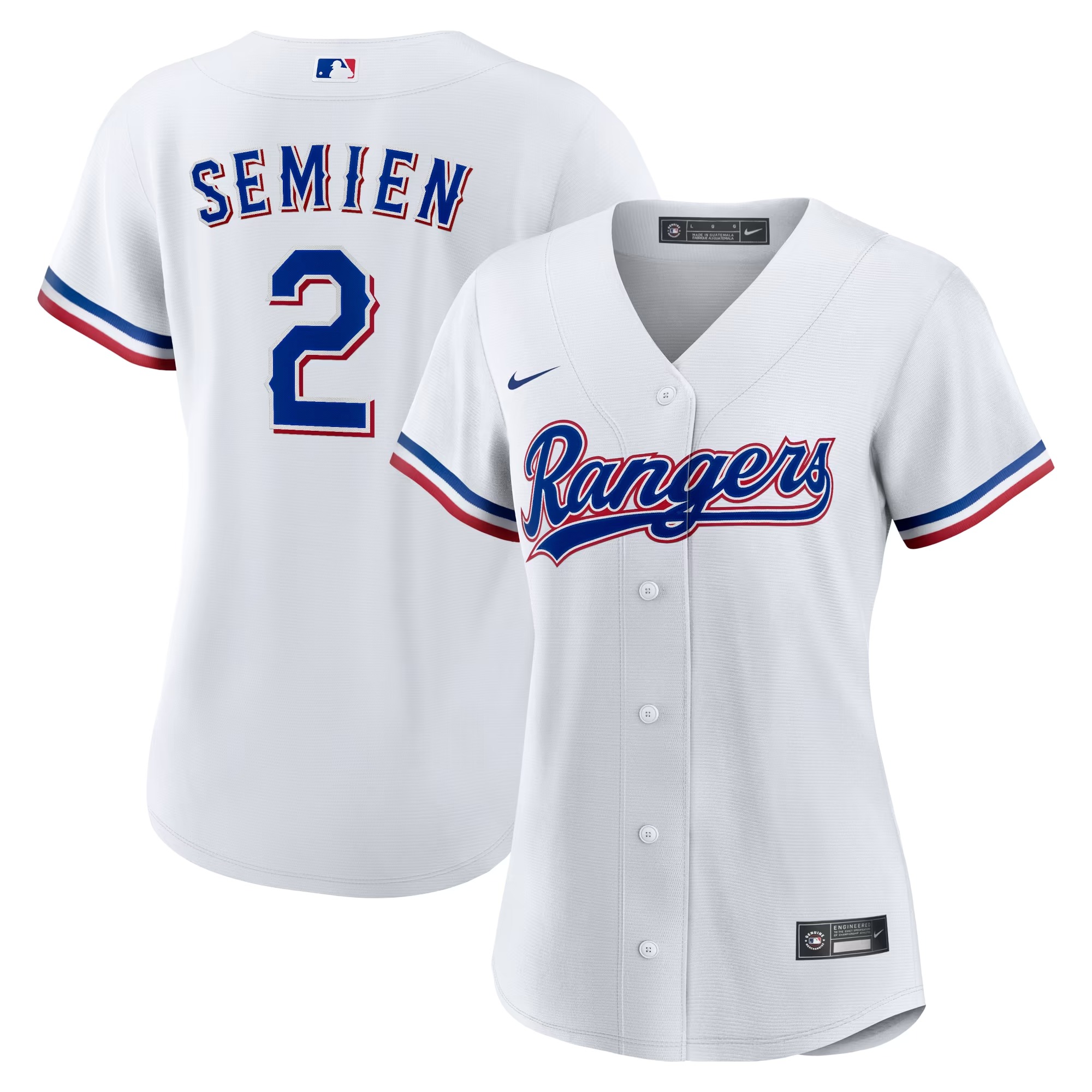 Hunk Wear - Marcus Semien Texas Rangers Nike Women's Home Replica Player Jersey - White