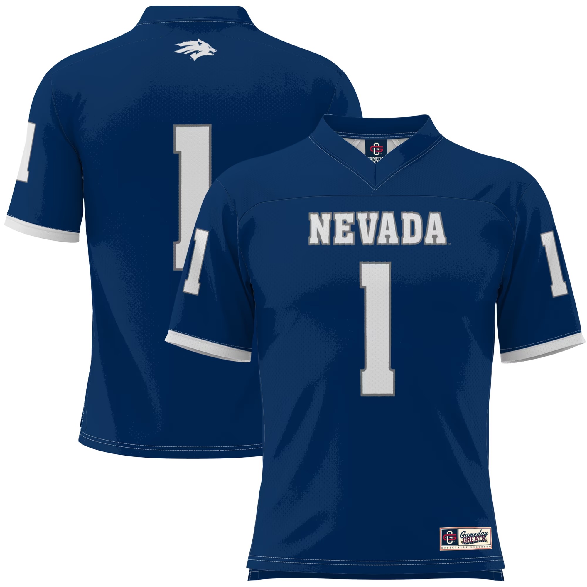 Hunk Wear - #1 Nevada Wolf Pack GameDay Greats Football Jersey - Navy