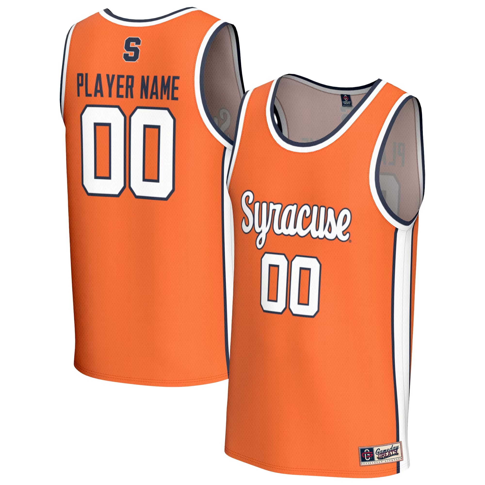 Hunk Wear - Syracuse Orange GameDay Greats Unisex Lightweight Collegiate Women's Basketball NIL Pick-A-Player Fashion Jersey - Orange
