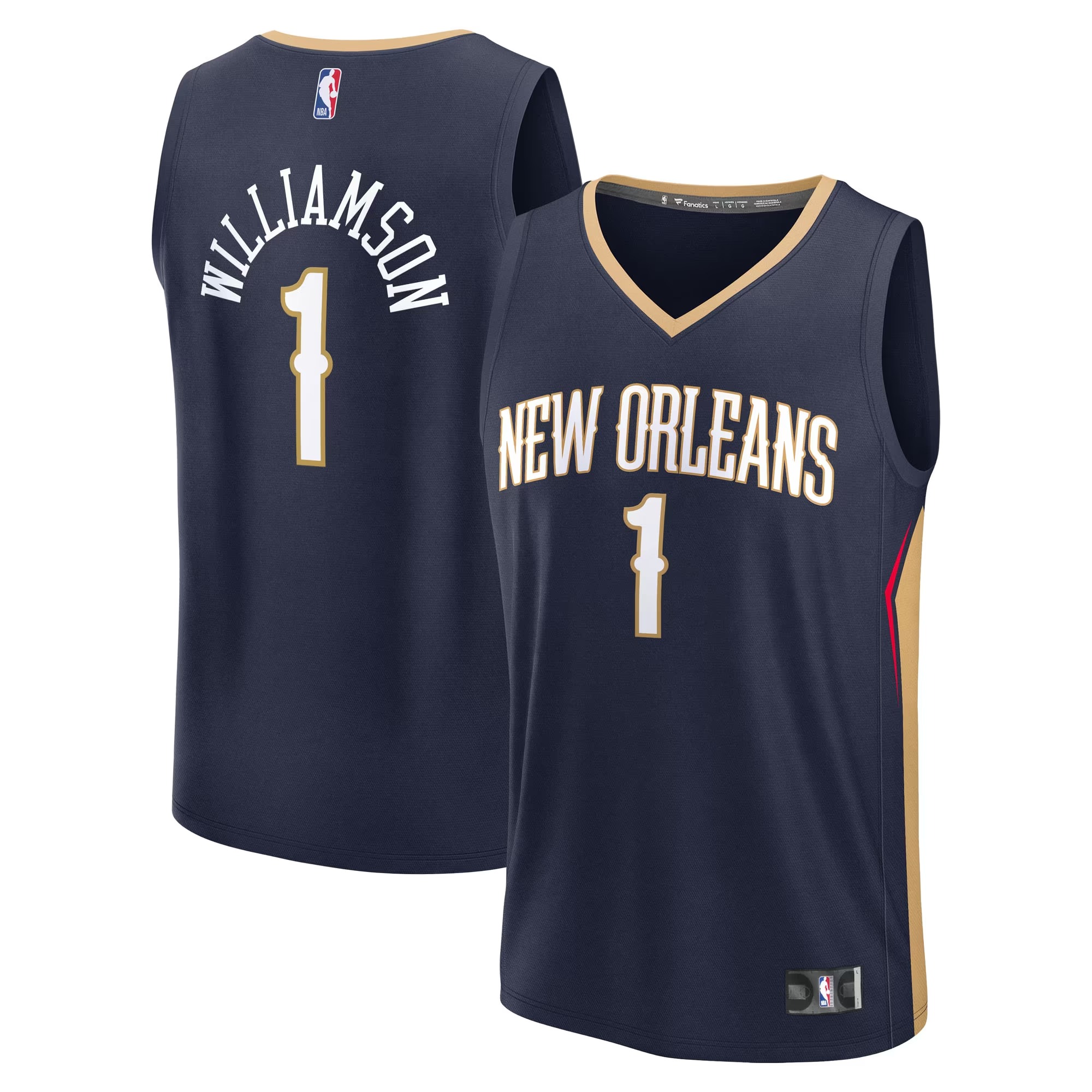 Hunk Wear - Zion Williamson New Orleans Pelicans Fanatics Fast Break Replica Player Jersey - Icon Edition - Navy