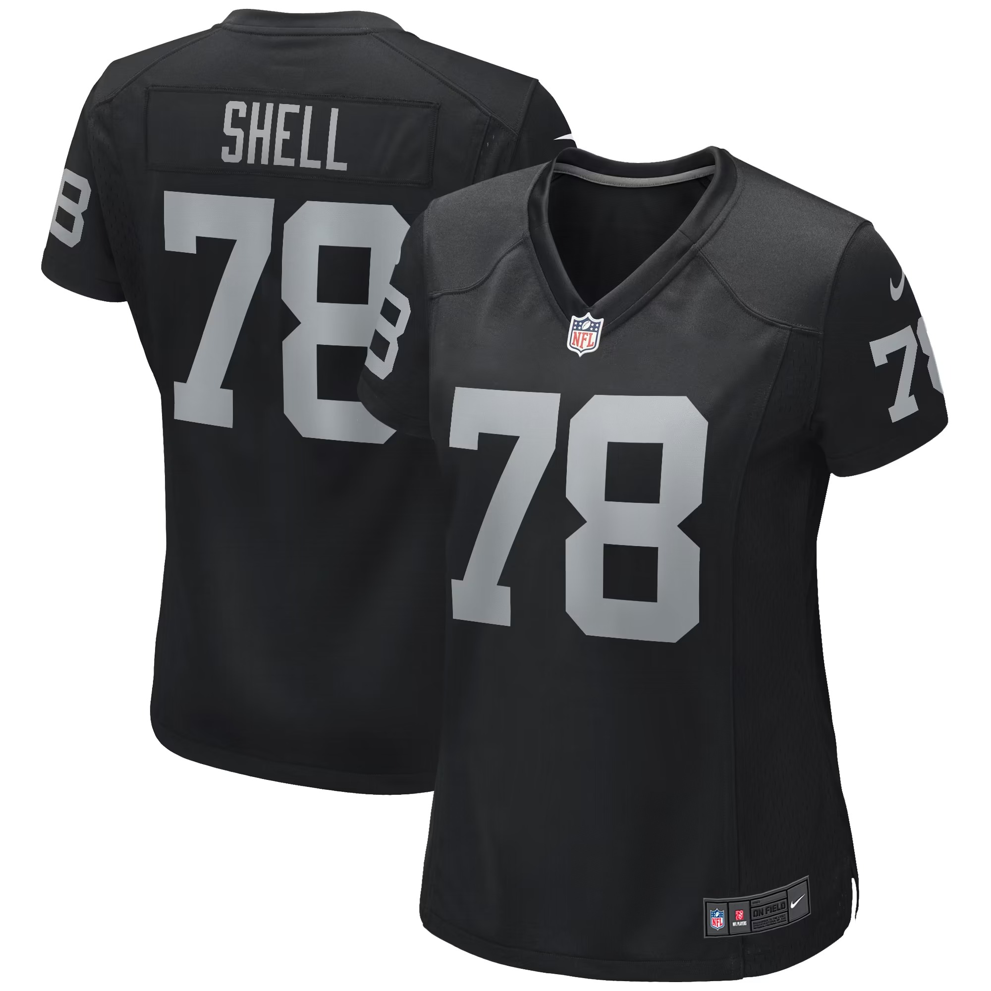Hunk Wear - Art Shell Las Vegas Raiders Nike Women's Game Retired Player Jersey - Black