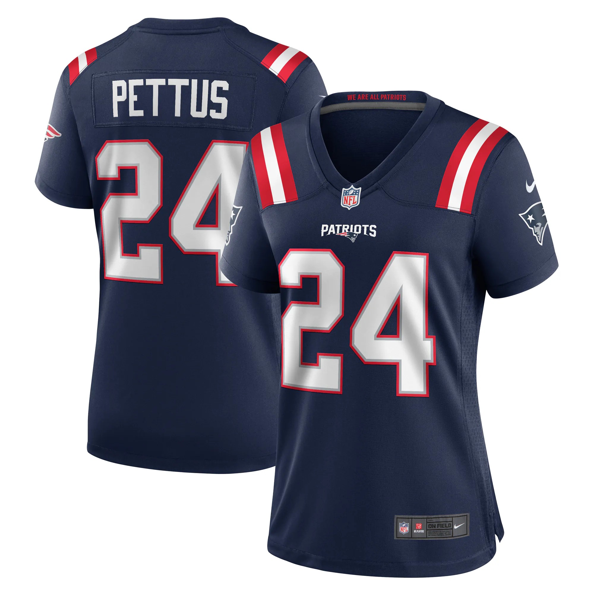 Hunk Wear - Dell Pettus New England Patriots Nike Women's Game Jersey - Navy
