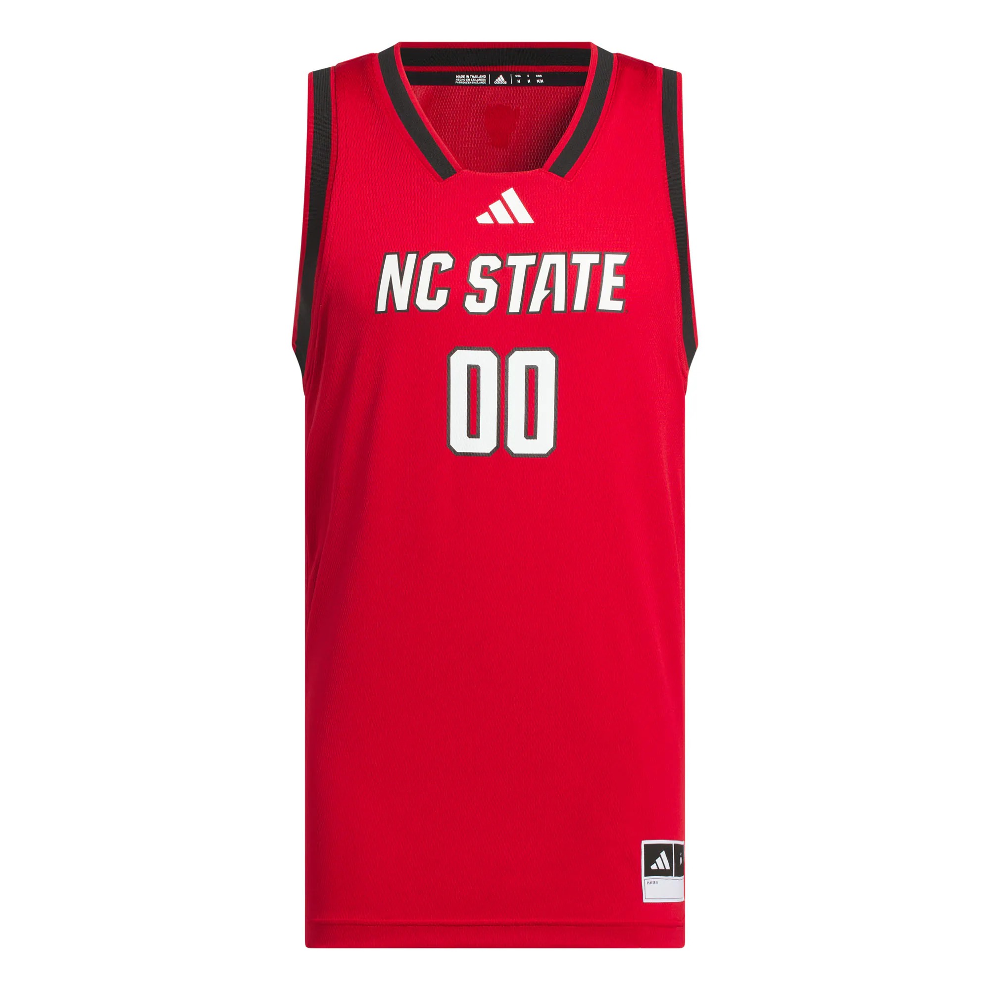 Hunk Wear - #00 NC State Wolfpack adidas Replica Swingman Jersey - Red