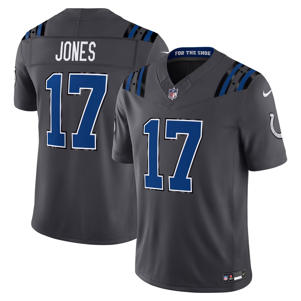 Hunk Wear - Daniel Jones Indianapolis Colts Nike 2026 Rivalries Collection Stitched Limited Jersey - Anthracite