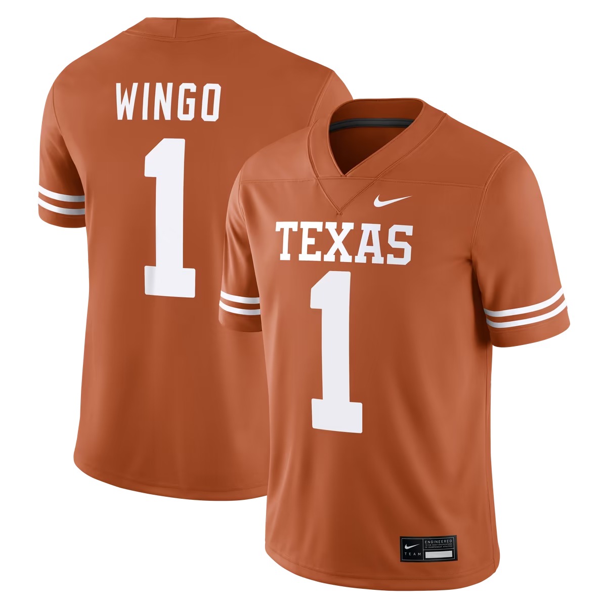 Hunk Wear - Ryan Wingo Texas Longhorns Nike Game Football Jersey - Texas Orange