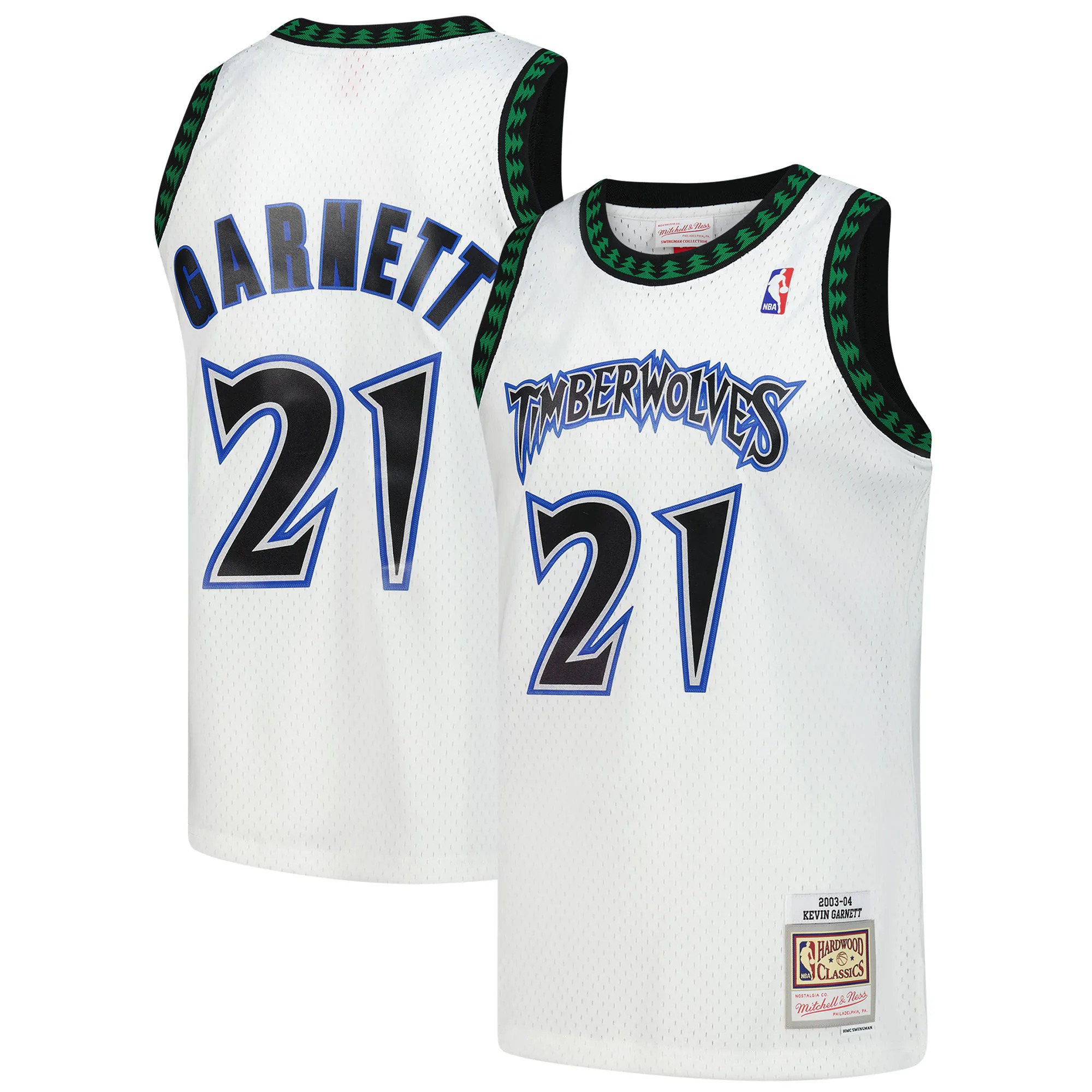 Hunk Wear - Kevin Garnett Minnesota Timberwolves Mitchell & Ness Hardwood Classics Swingman Jersey - White