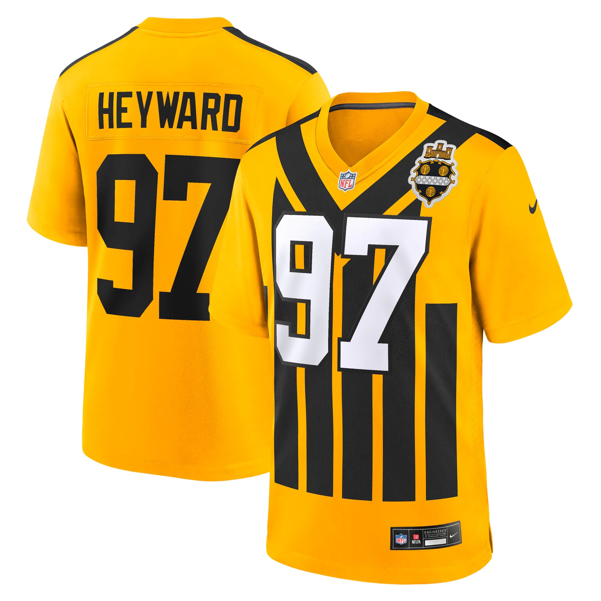 Hunk Wear - Cameron Heyward Pittsburgh Steelers Nike Alternate 1933 Throwback Game Jersey - Gold
