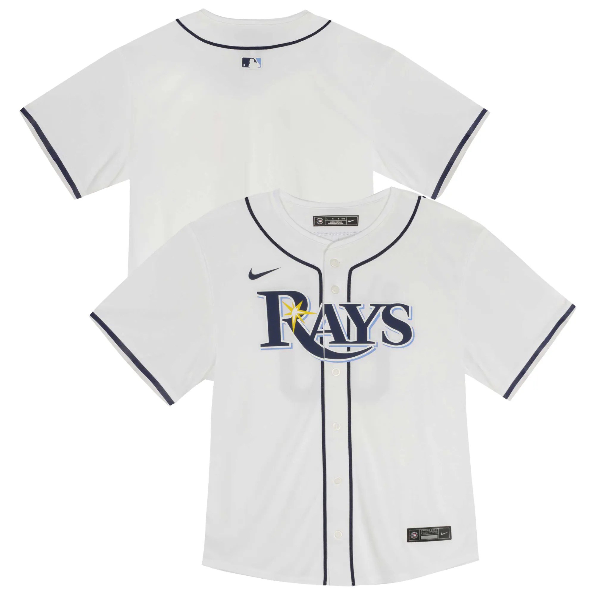 Hunk Wear - Tampa Bay Rays Nike Youth Home Game Jersey - White
