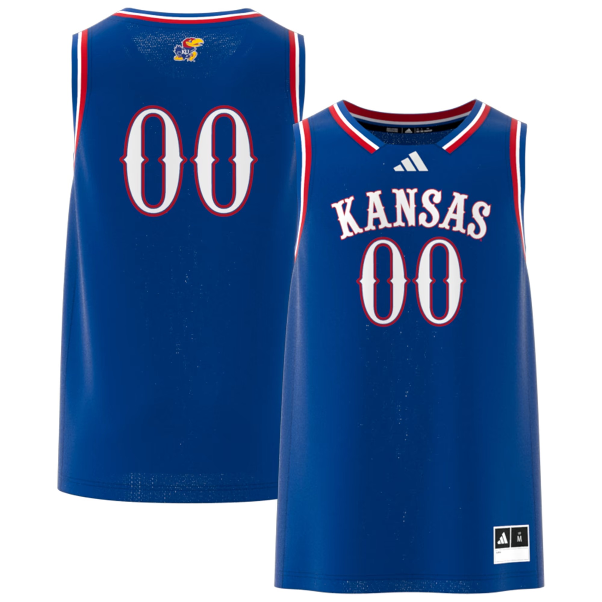 Hunk Wear - #00 Kansas Jayhawks adidas Swingman Jersey - Royal