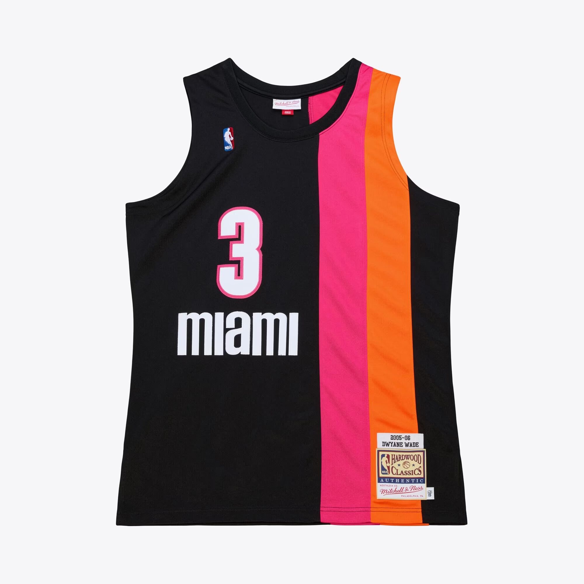 Hunk Wear - Dwyane Wade Miami Heat Mitchell & Ness 2005-06 Hardwood Classics Authentic Jersey - Black