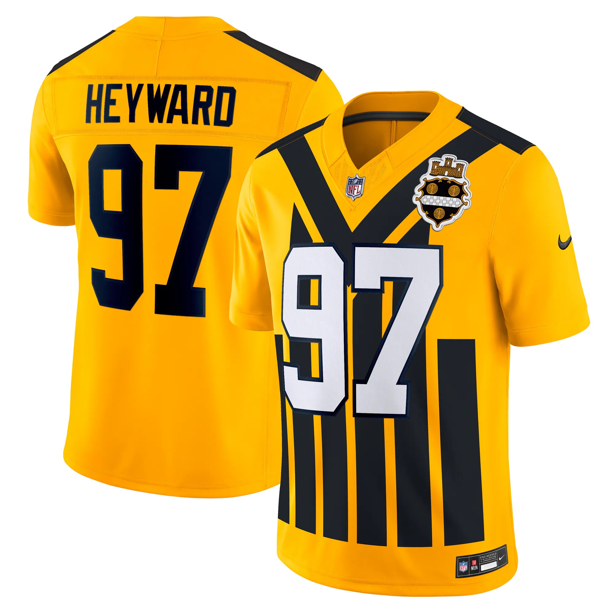 Hunk Wear - Cameron Heyward Pittsburgh Steelers Nike Alternate Vapor F.U.S.E. Limited Jersey - Gold