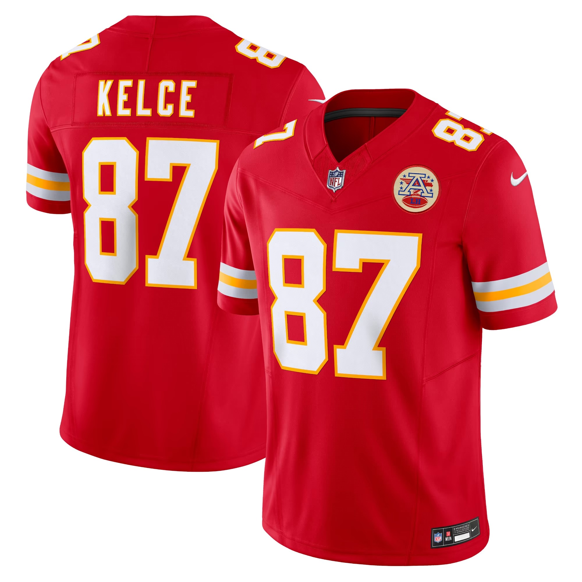 Hunk Wear - Travis Kelce Kansas City Chiefs Nike Vapor F.U.S.E. Limited Jersey - Red