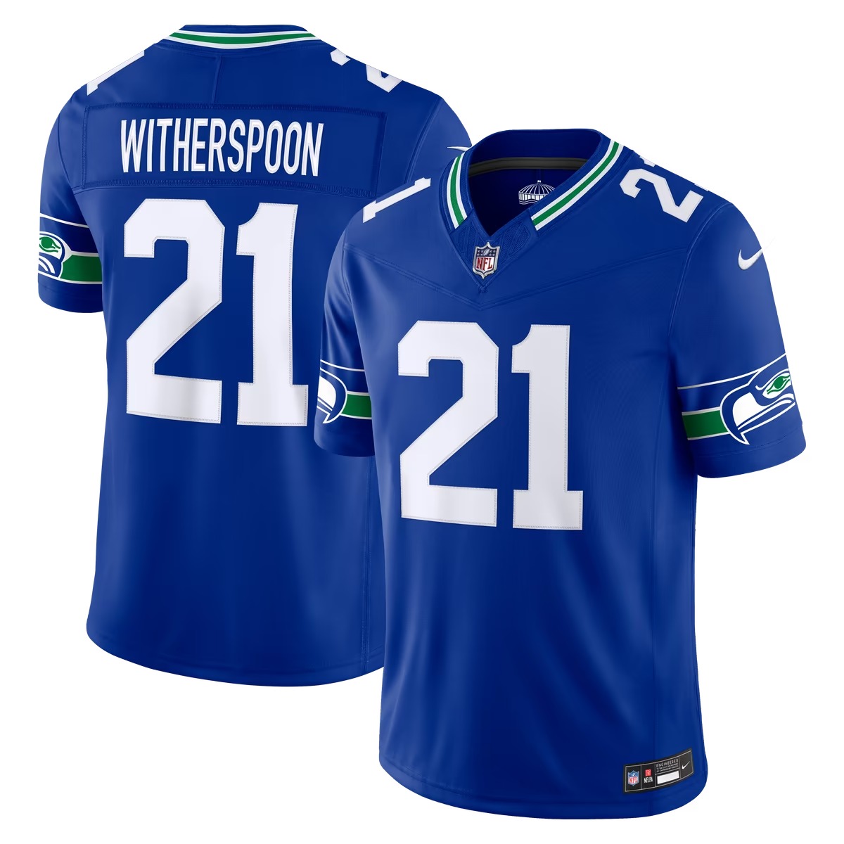 Hunk Wear - Devon Witherspoon Seattle Seahawks Nike Alternate Vapor F.U.S.E. Stitched Limited Jersey - Royal