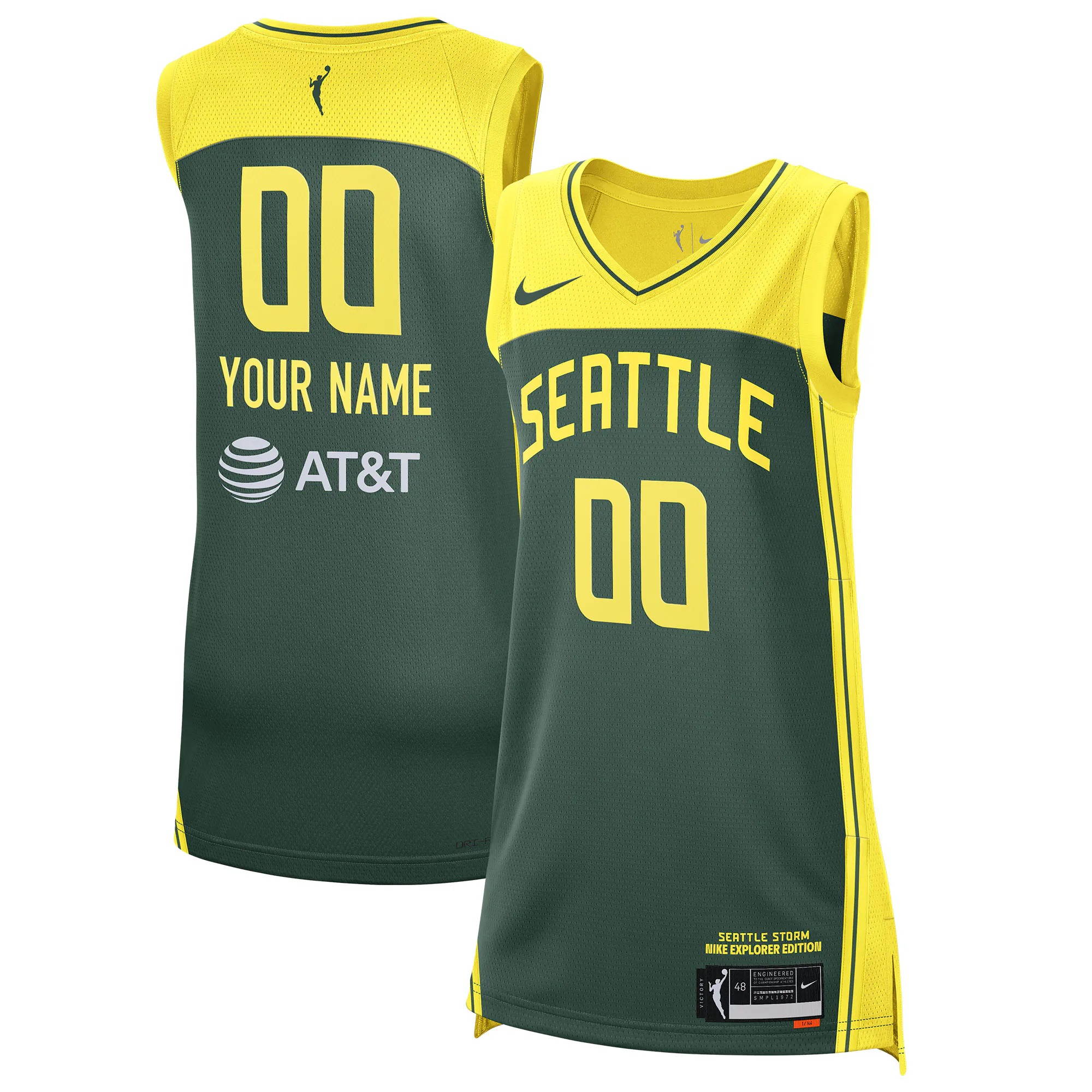 Hunk Wear - Seattle Storm Nike Unisex 2021 Explorer Edition Victory Custom Jersey - Green