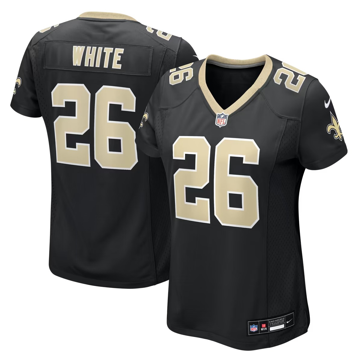 Hunk Wear - Zamir White New Orleans Saints Nike Women's Team Game Jersey - Black