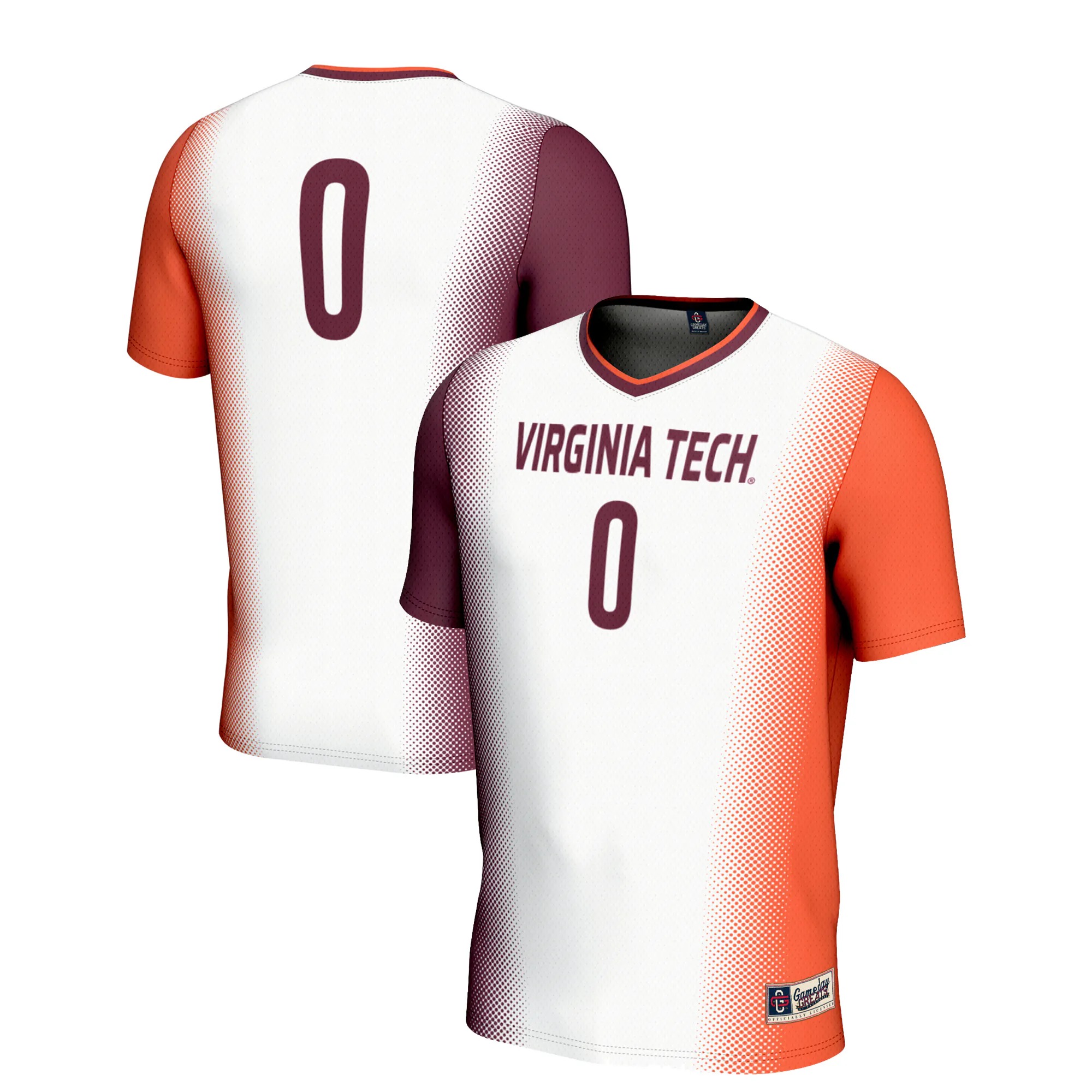 Hunk Wear - #0 Virginia Tech Hokies GameDay Greats Youth Lightweight Women's Soccer Jersey - White