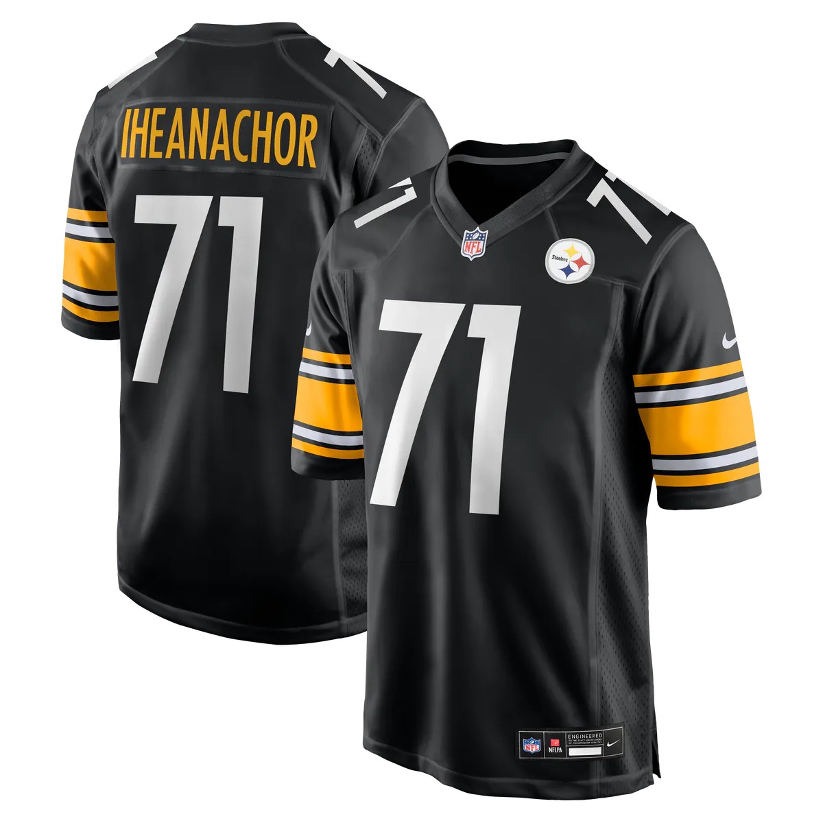 Hunk Wear - Max Iheanachor Pittsburgh Steelers Nike Team Game Jersey - Black