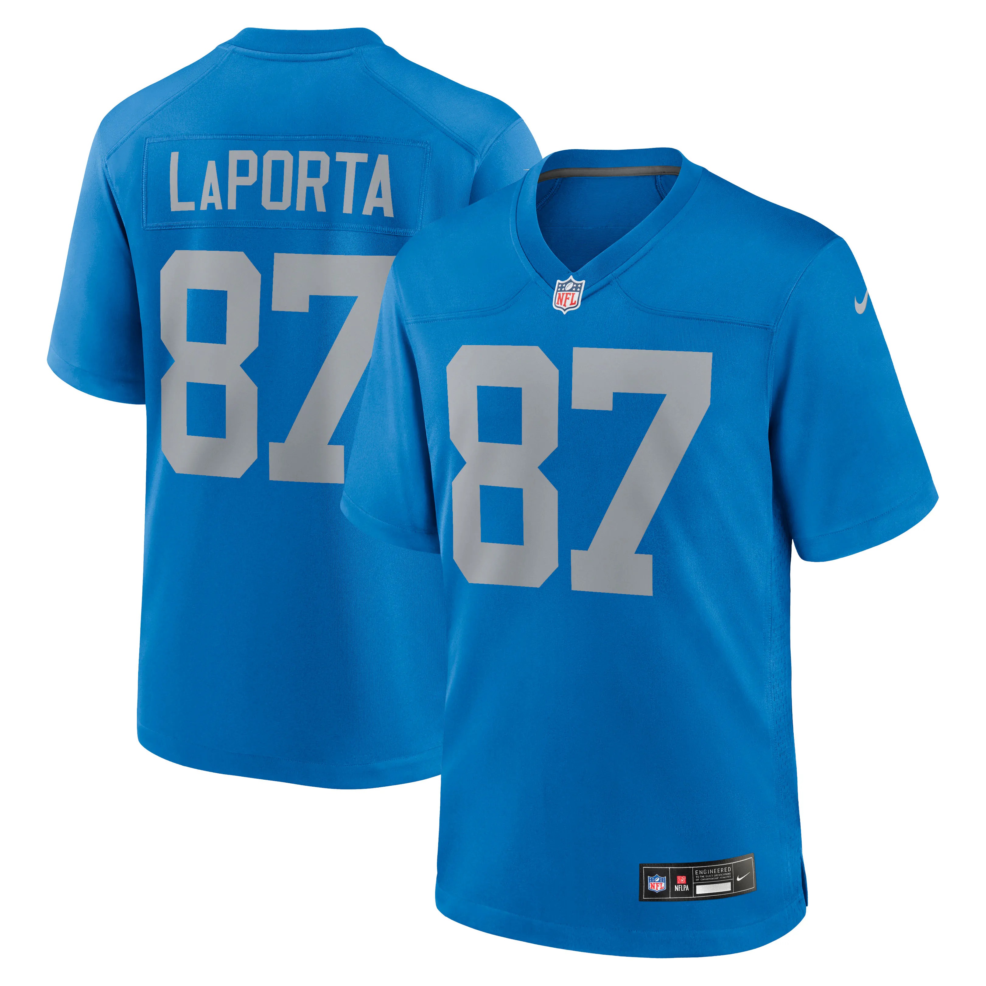 Hunk Wear - Sam LaPorta Detroit Lions Nike Alternate Game Jersey - Blue