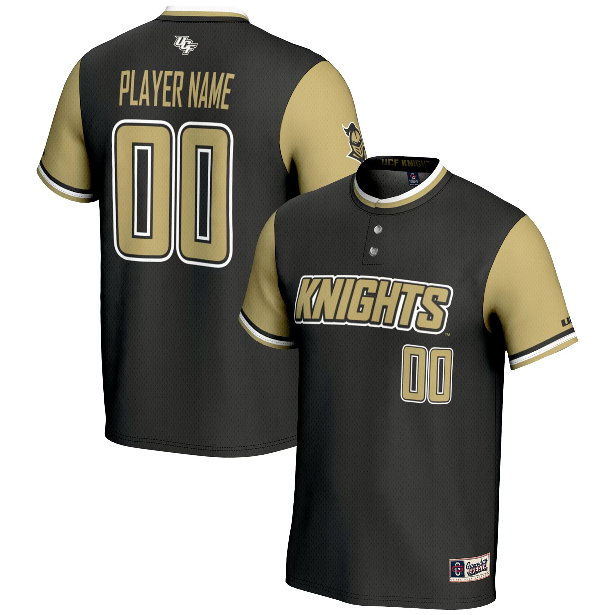 Hunk Wear - UCF Knights GameDay Greats NIL Pick-A-Player Lightweight Softball Jersey - Black