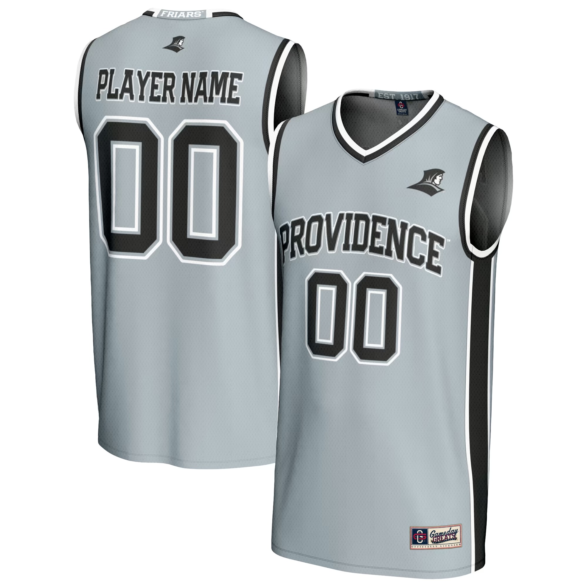 Hunk Wear - Providence Friars GameDay Greats Unisex Lightweight Collegiate Men's Basketball NIL Pick-A-Player Fashion Jersey - Silver