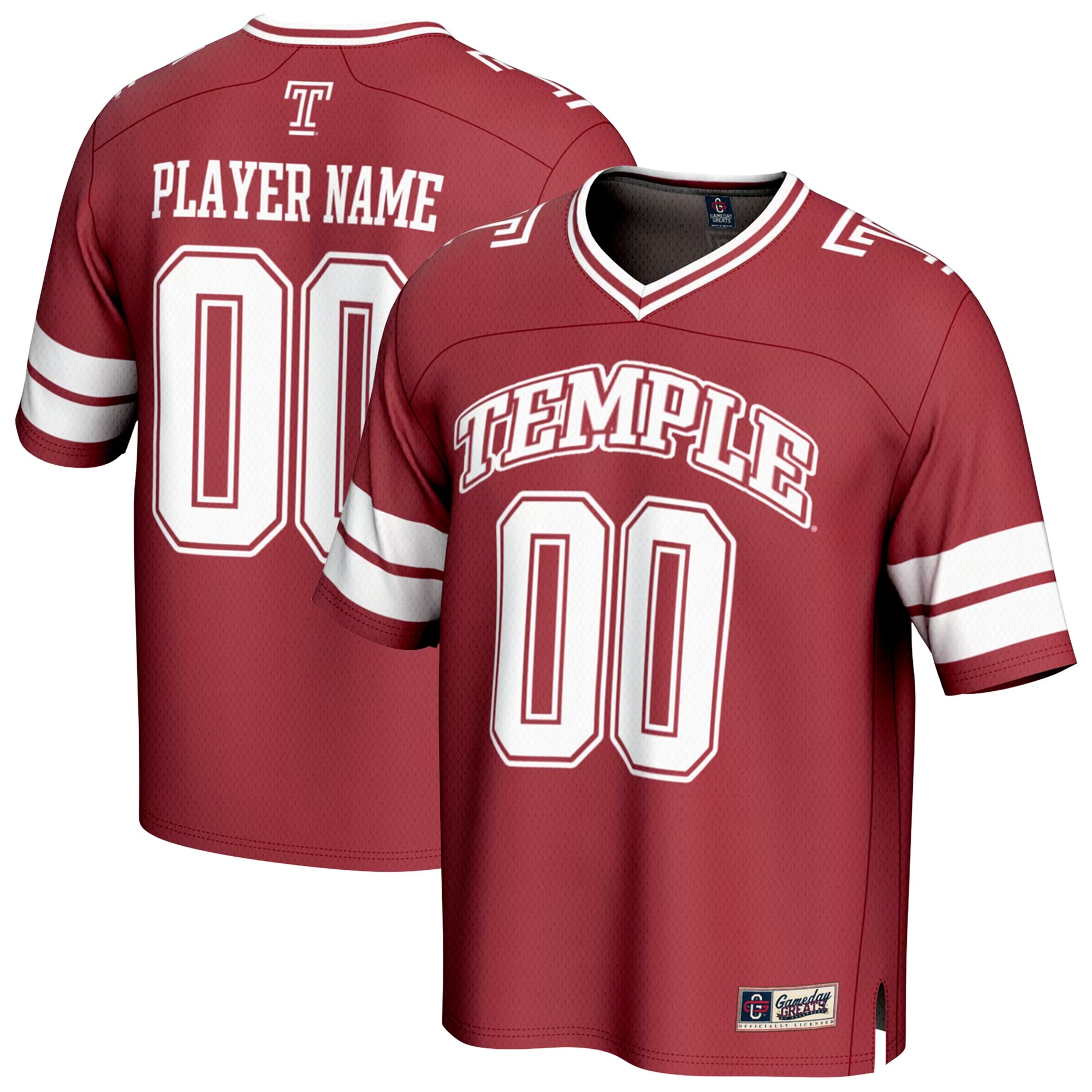 Hunk Wear - Temple Owls GameDay Greats Youth NIL Pick-A-Player Football Fashion Jersey - Cherry