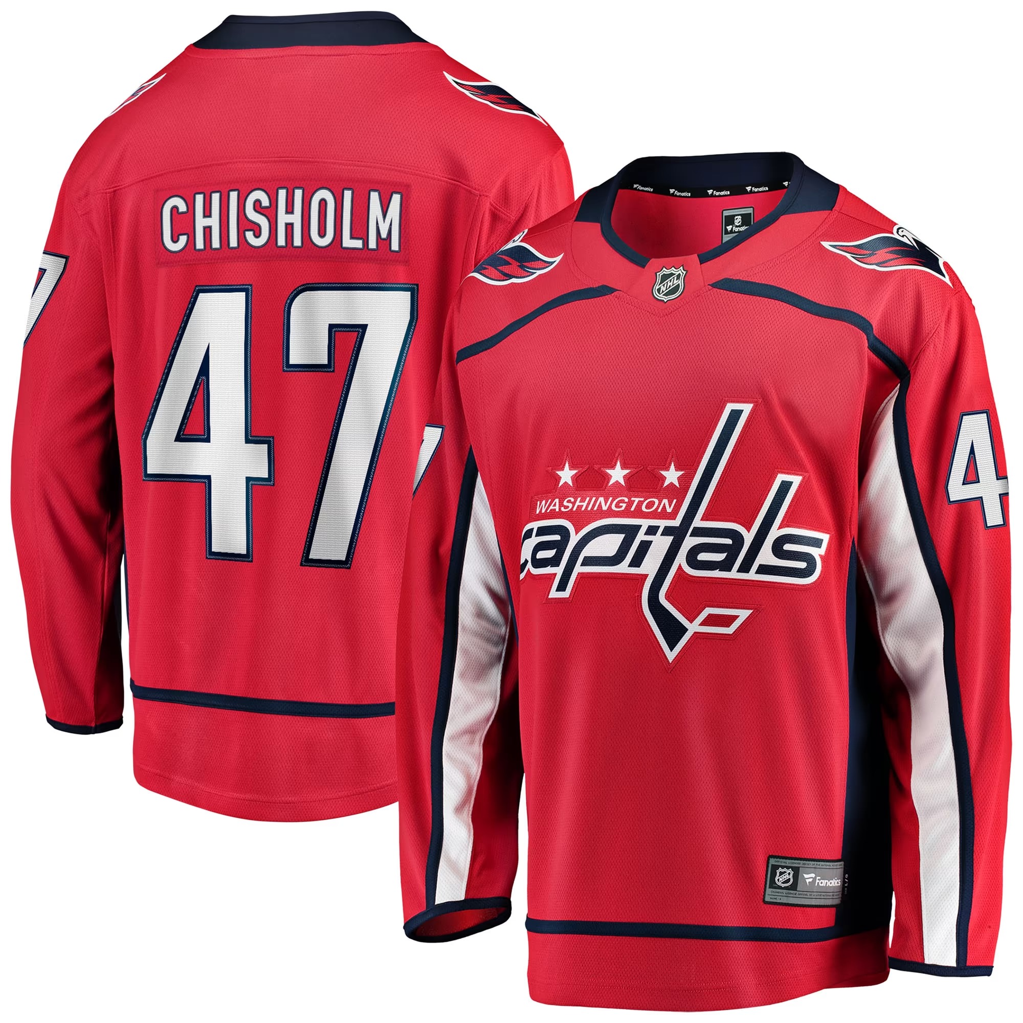 Hunk Wear - Declan Chisholm Washington Capitals Fanatics Home Breakaway Jersey - Red