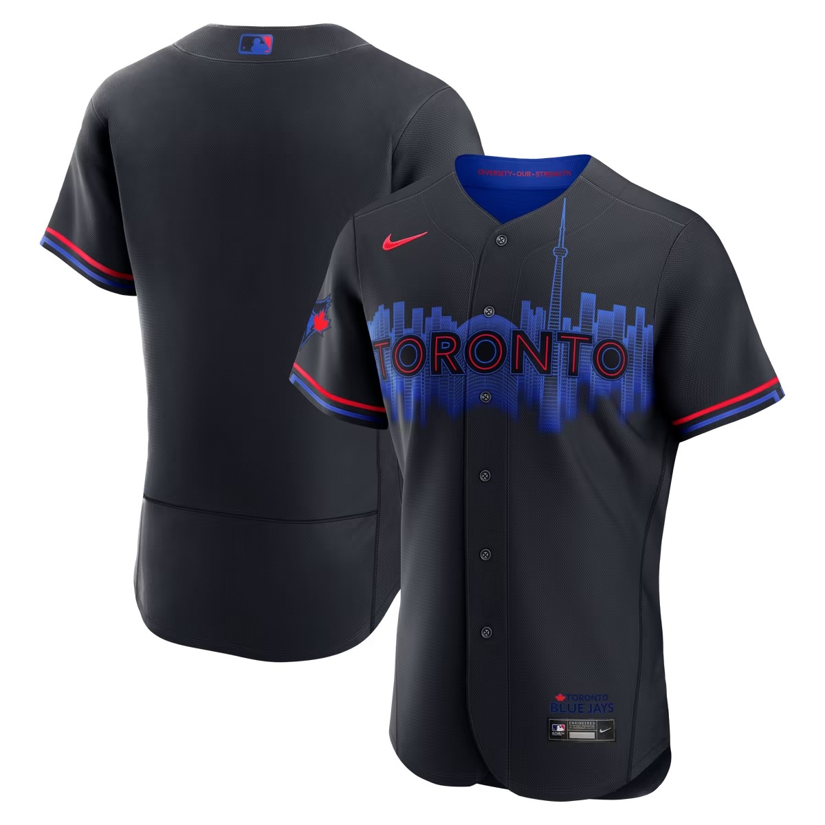 Hunk Wear - Toronto Blue Jays Nike City Connect Authentic Jersey - Navy