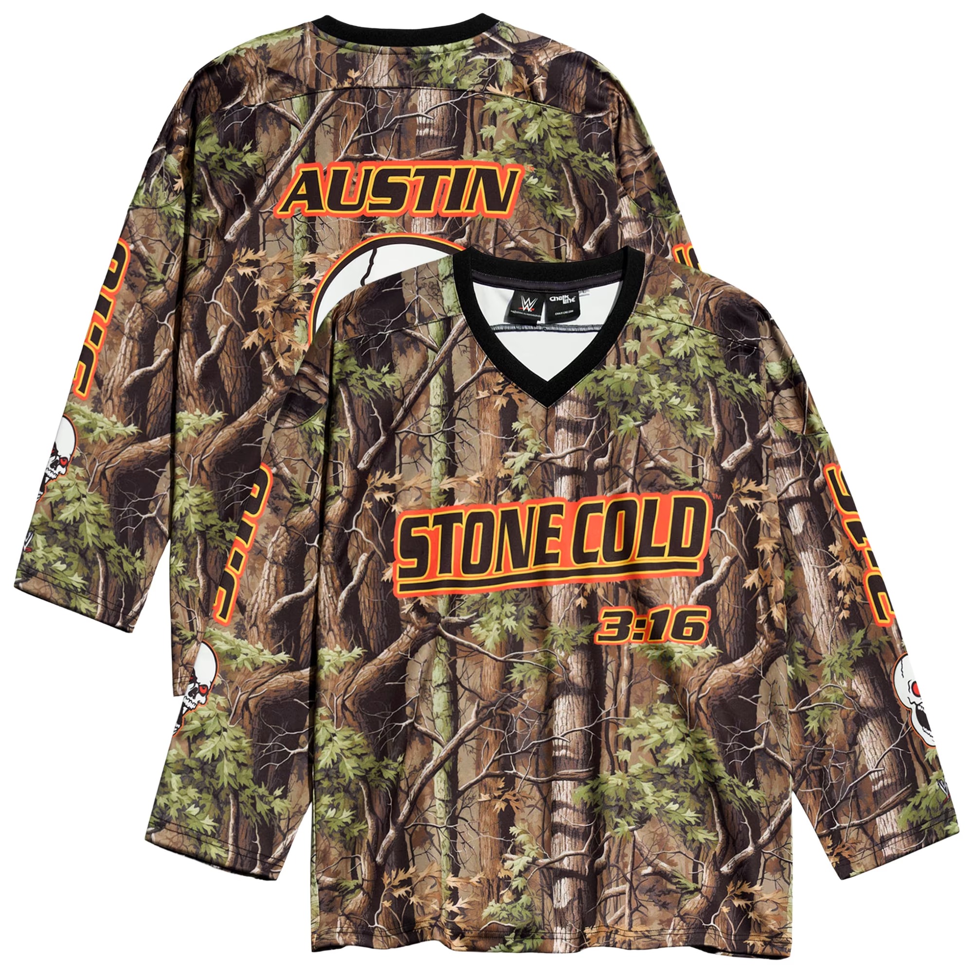 Hunk Wear - Stone Cold Steve Austin Chalk Line Split Hockey Jersey - Camo