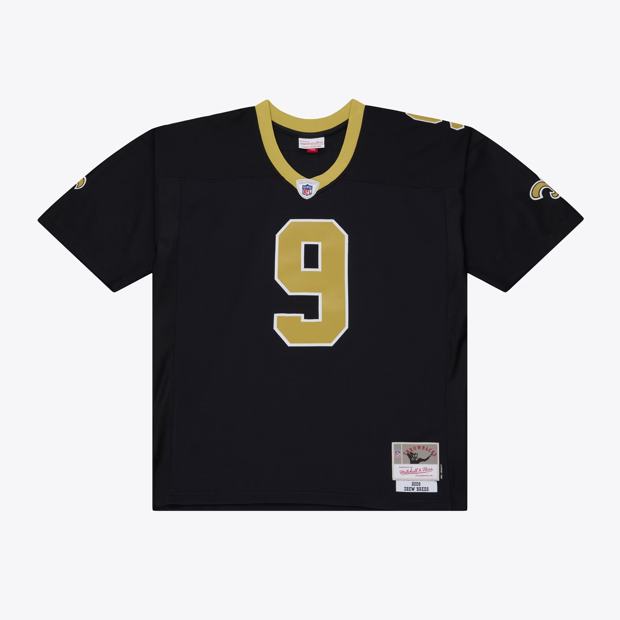 Hunk Wear - Drew Brees New Orleans Saints Mitchell & Ness Big & Tall 2009 Legacy Retired Player Jersey - Black