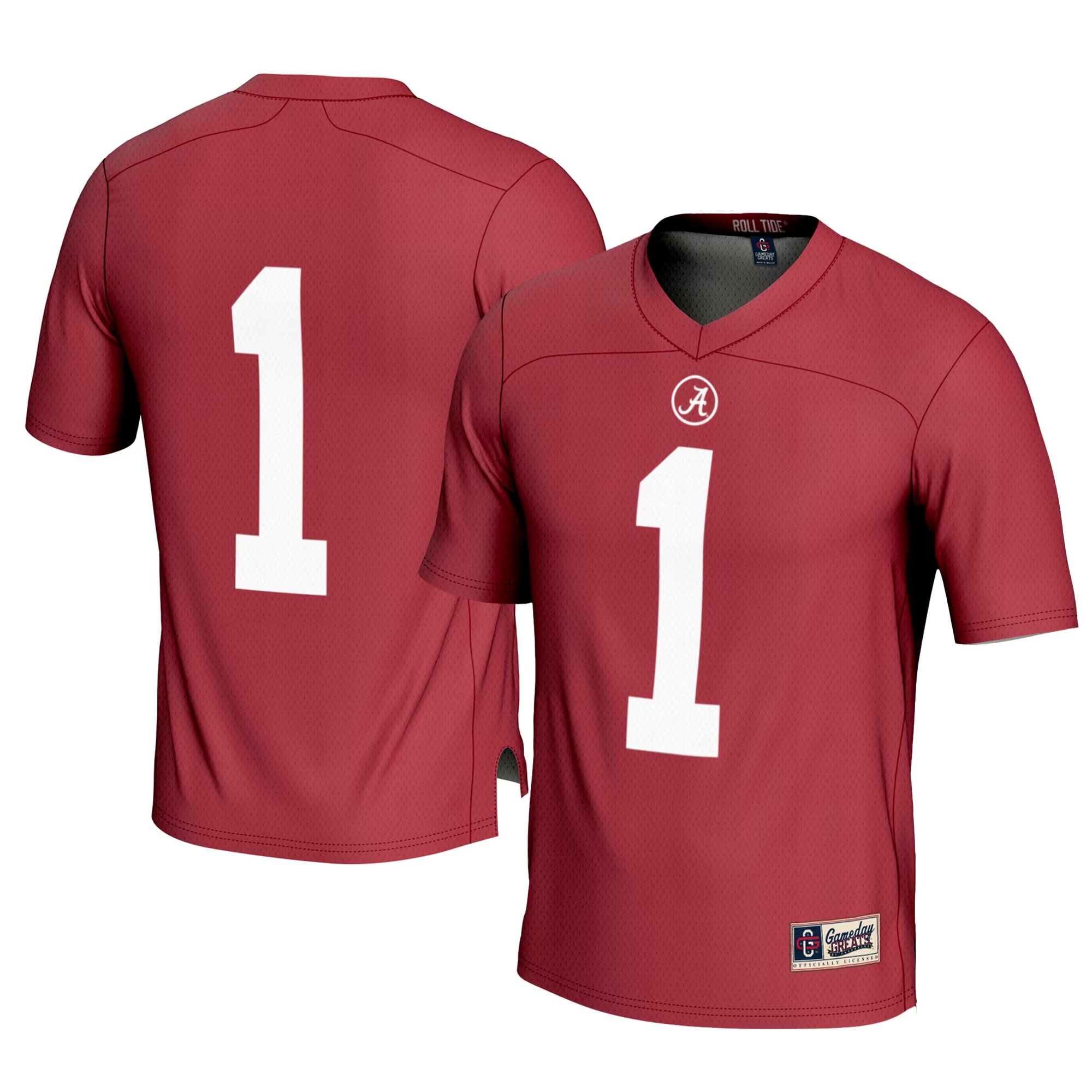 Hunk Wear - #1 Alabama Crimson Tide GameDay Greats Football Jersey - Crimson