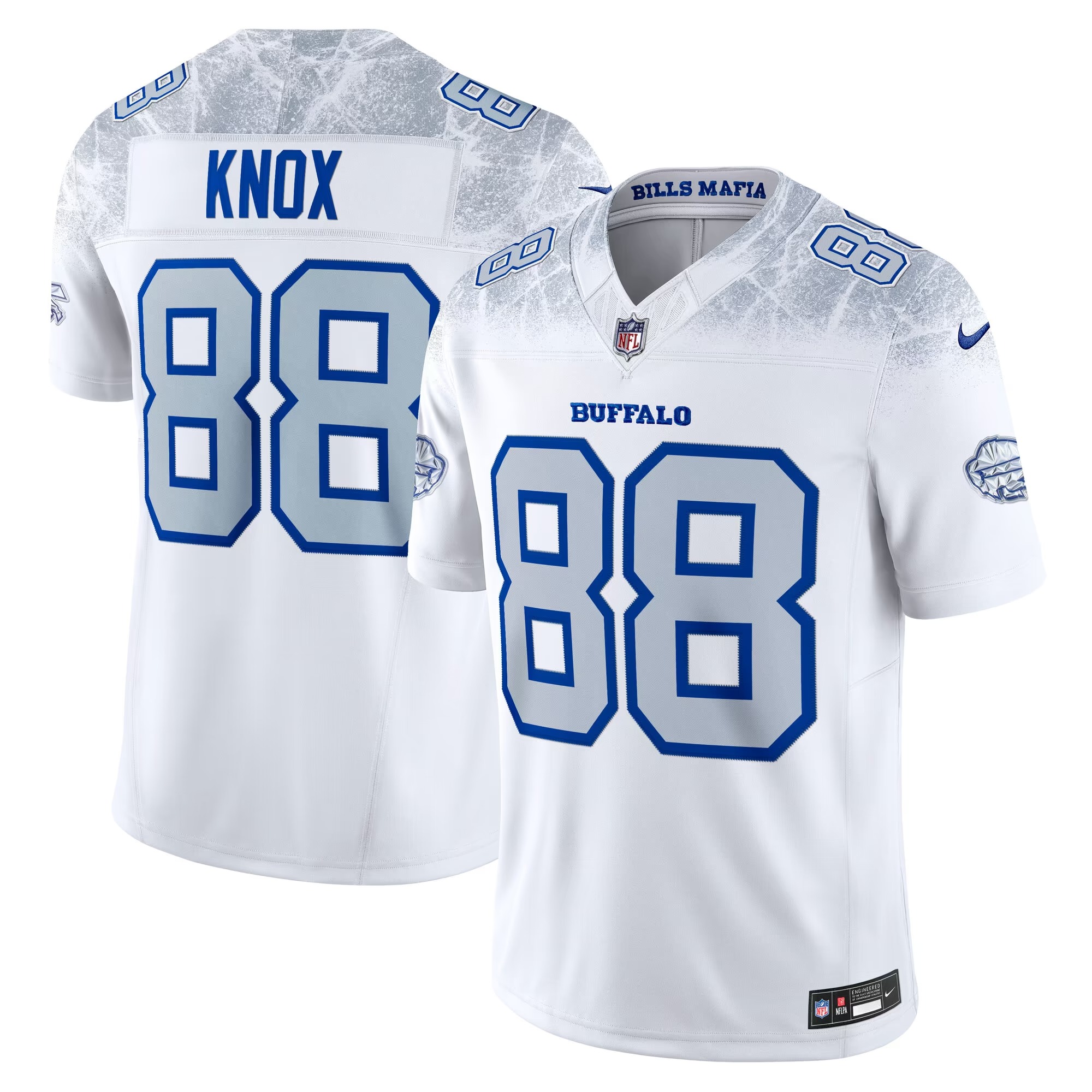 Hunk Wear - Dawson Knox Buffalo Bills Nike Rivalries Collection Stitched Limited Jersey - White