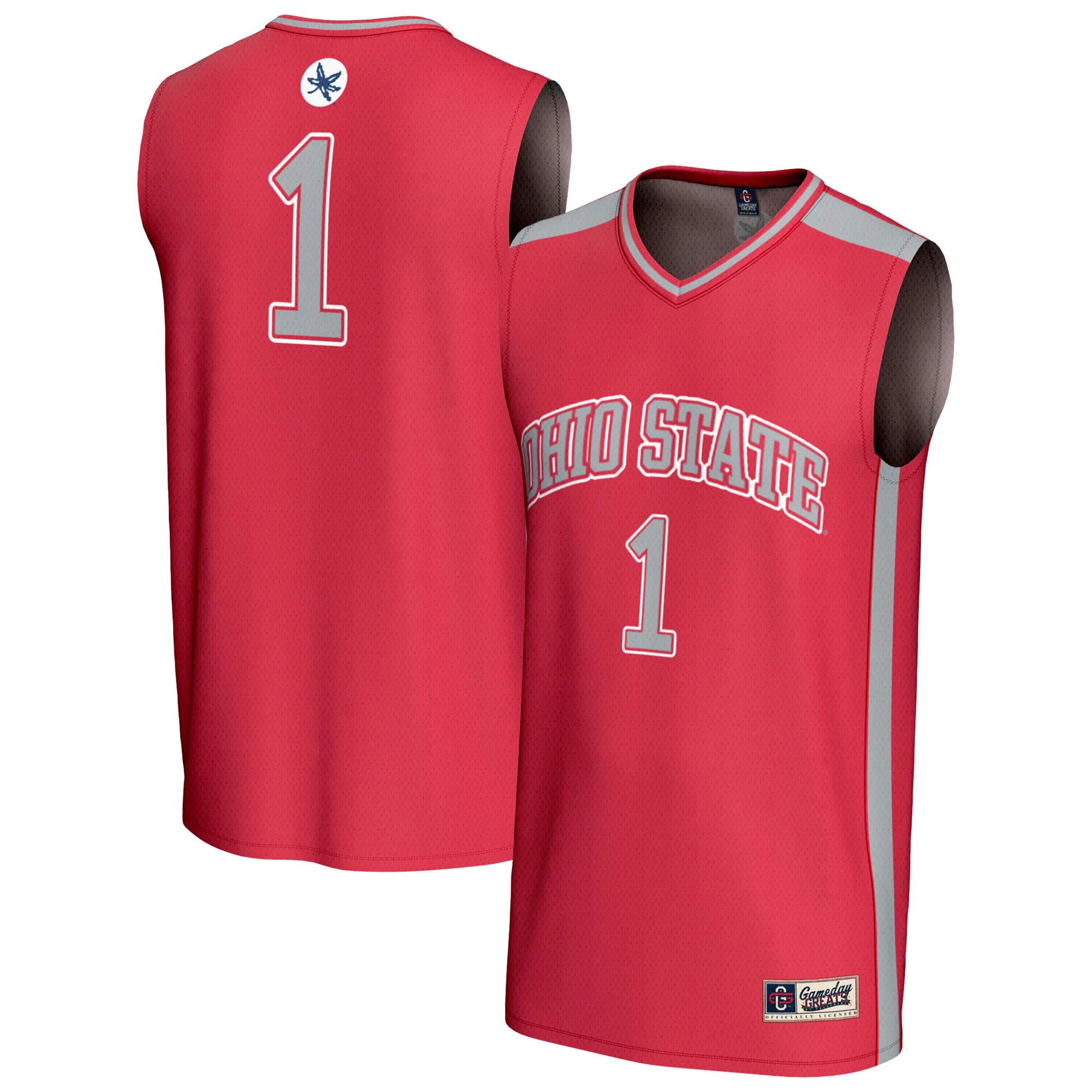Hunk Wear - #1 Ohio State Buckeyes GameDay Greats Youth Lightweight Basketball Fashion Jersey - Scarlet