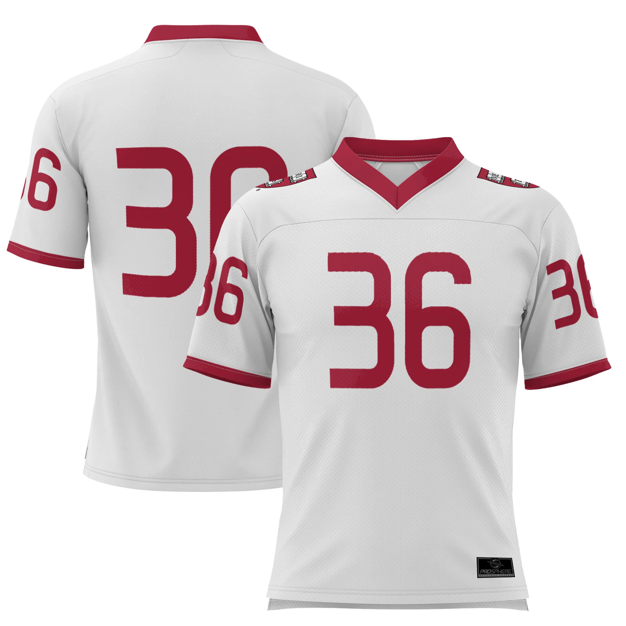 Hunk Wear - #36 Harvard Crimson GameDay Greats Football Jersey - White