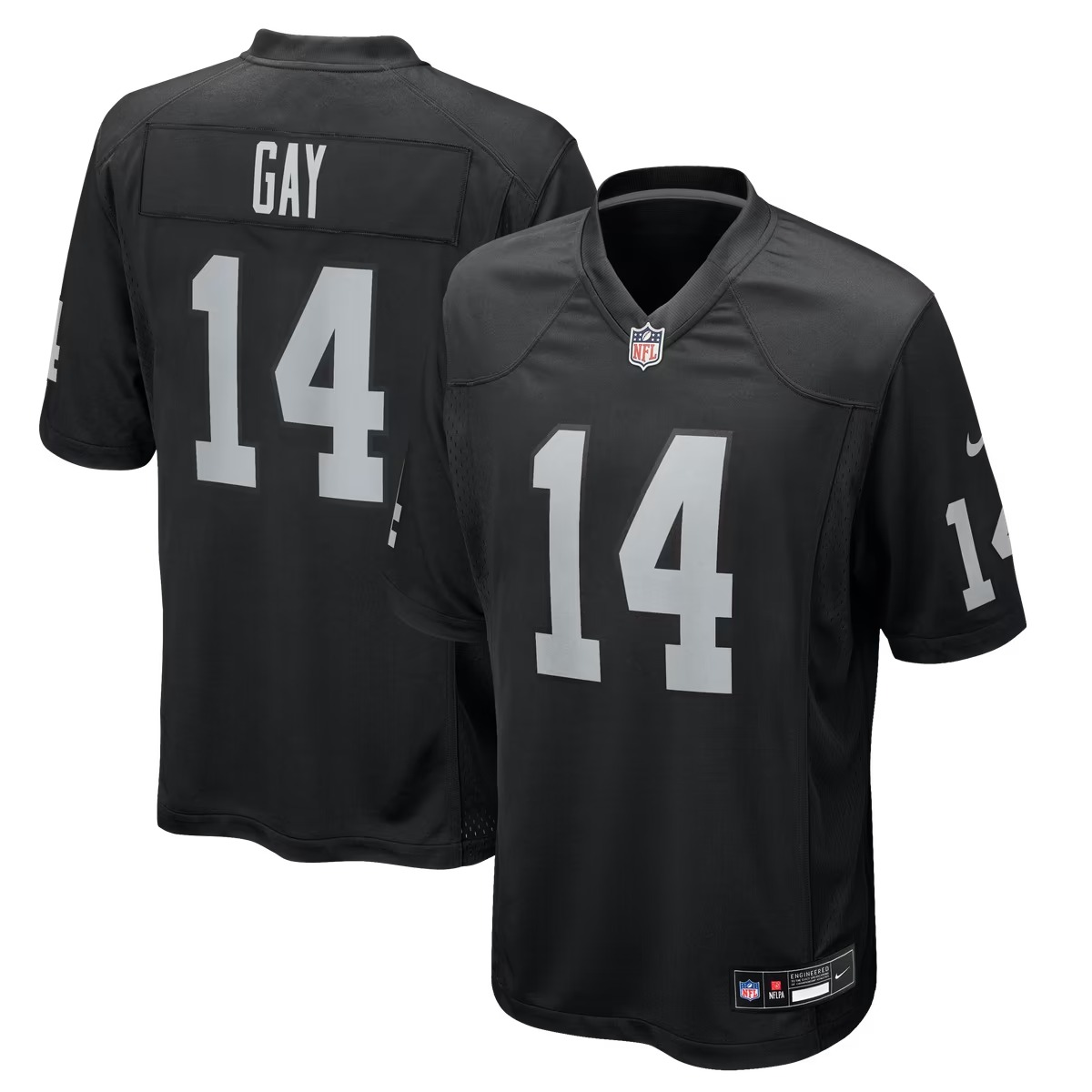 Hunk Wear - Matt Gay Las Vegas Raiders Nike Team Game Jersey - Black