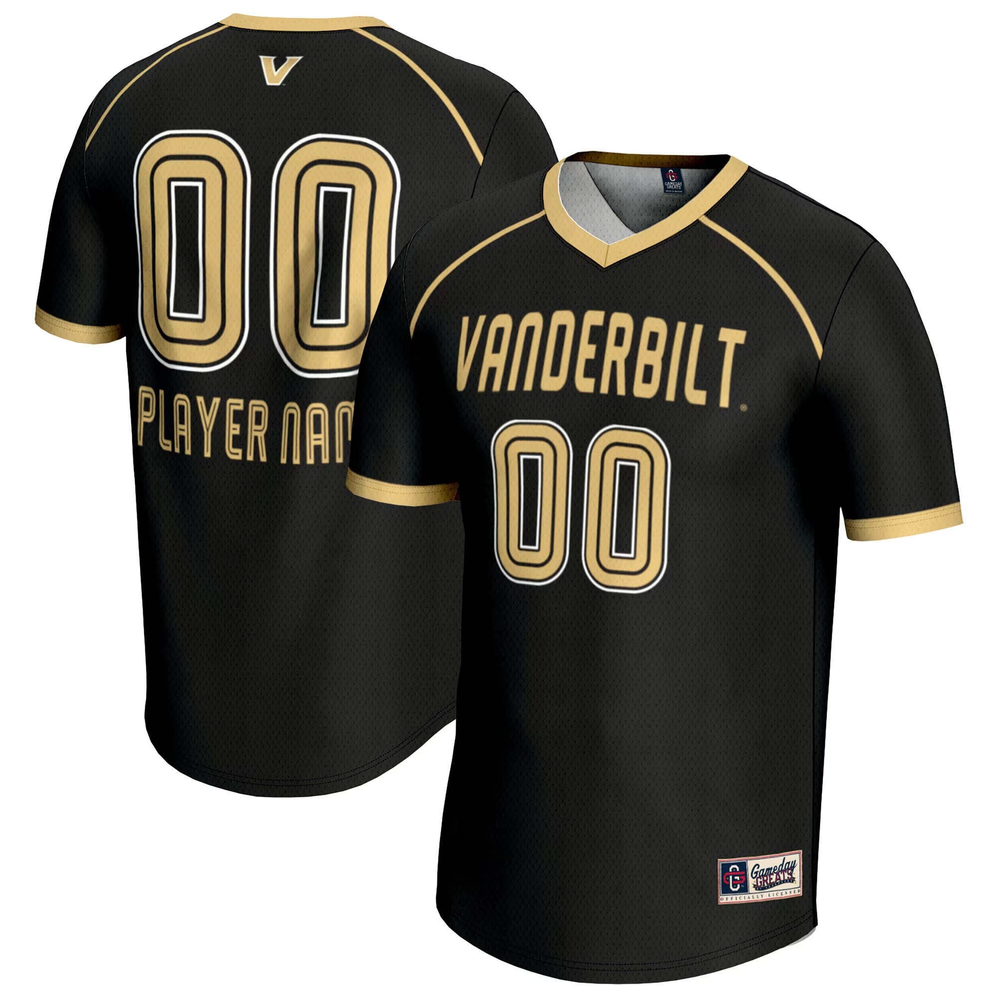 Hunk Wear - Vanderbilt Commodores GameDay Greats Unisex NIL Pick-A-Player Lightweight Women's Lacrosse Jersey - Black