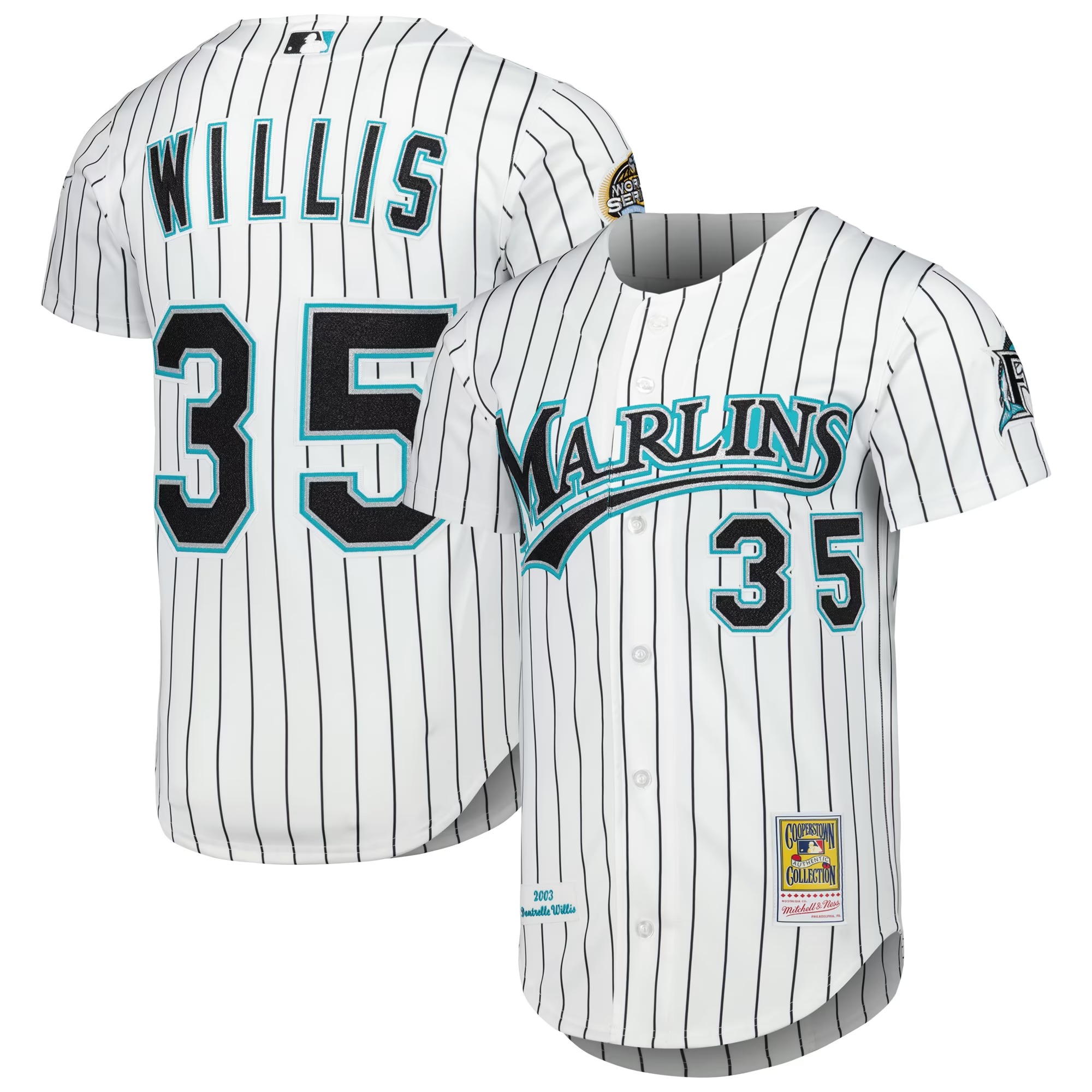 Hunk Wear - Dontrelle Willis Florida Marlins Mitchell & Ness Cooperstown Collection Authentic Jersey - White