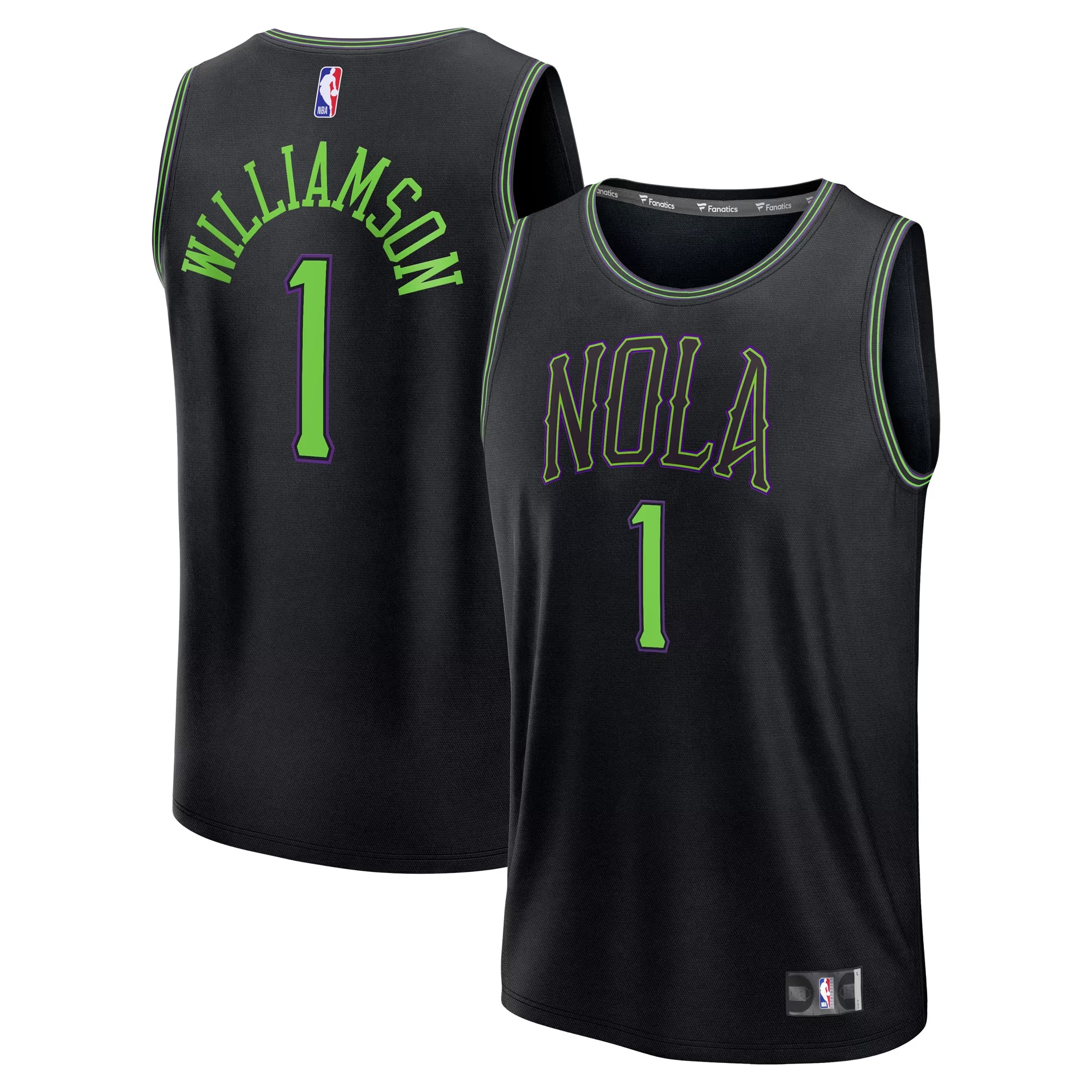 Hunk Wear - Zion Williamson New Orleans Pelicans Fanatics 2025_26 City Edition Fast Break Jersey - Black
