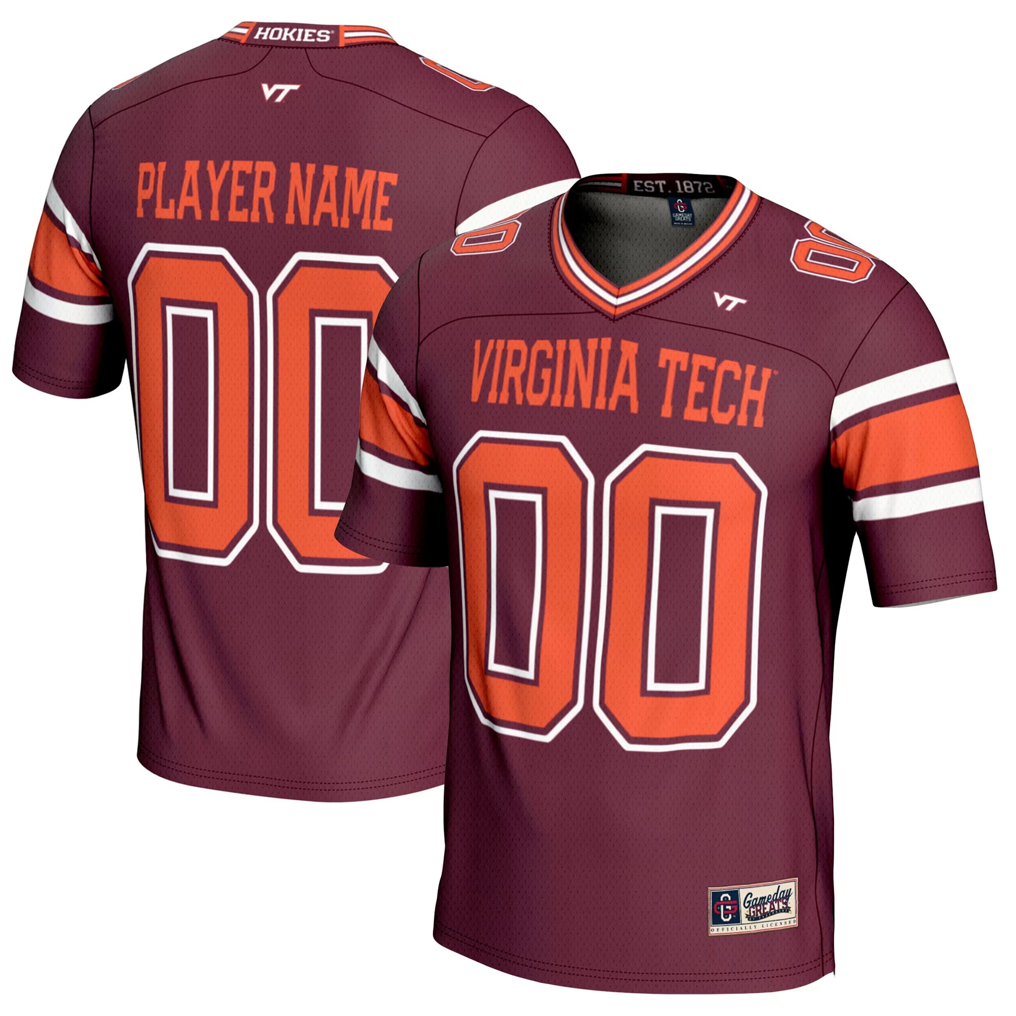 Hunk Wear - Virginia Tech Hokies GameDay Greats NIL Pick-A-Player Football Jersey - Maroon