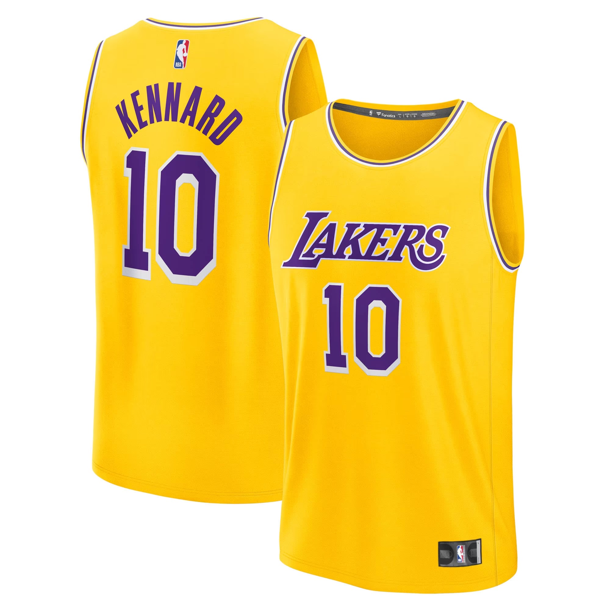 Hunk Wear - Luke Kennard Los Angeles Lakers Fanatics Fast Break Replica Jersey - Icon Edition - Gold