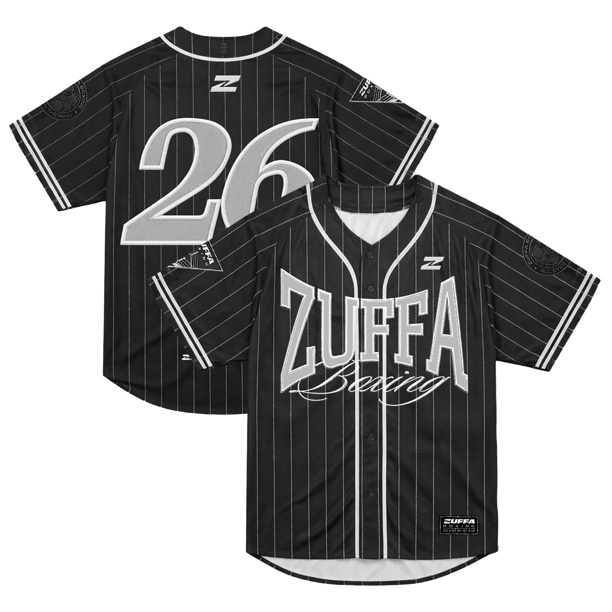 Hunk Wear - Zuffa Boxing Baseball Jersey - Black
