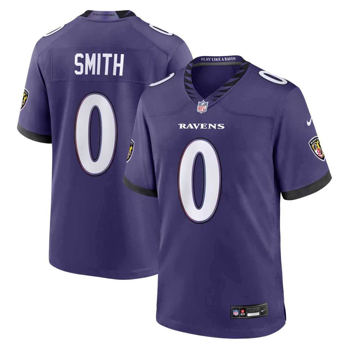 Hunk Wear - Roquan Smith Baltimore Ravens Nike Team Game Jersey - Purple