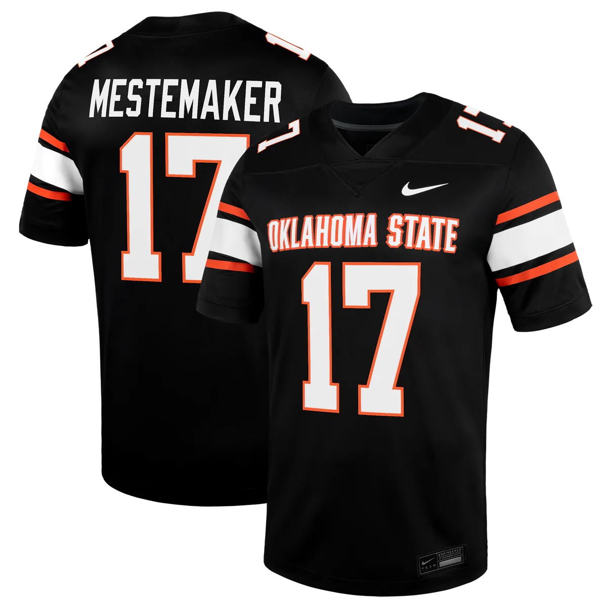 Hunk Wear - Drew Mestemaker Oklahoma State Cowboys Nike Alternate Game Jersey - Black