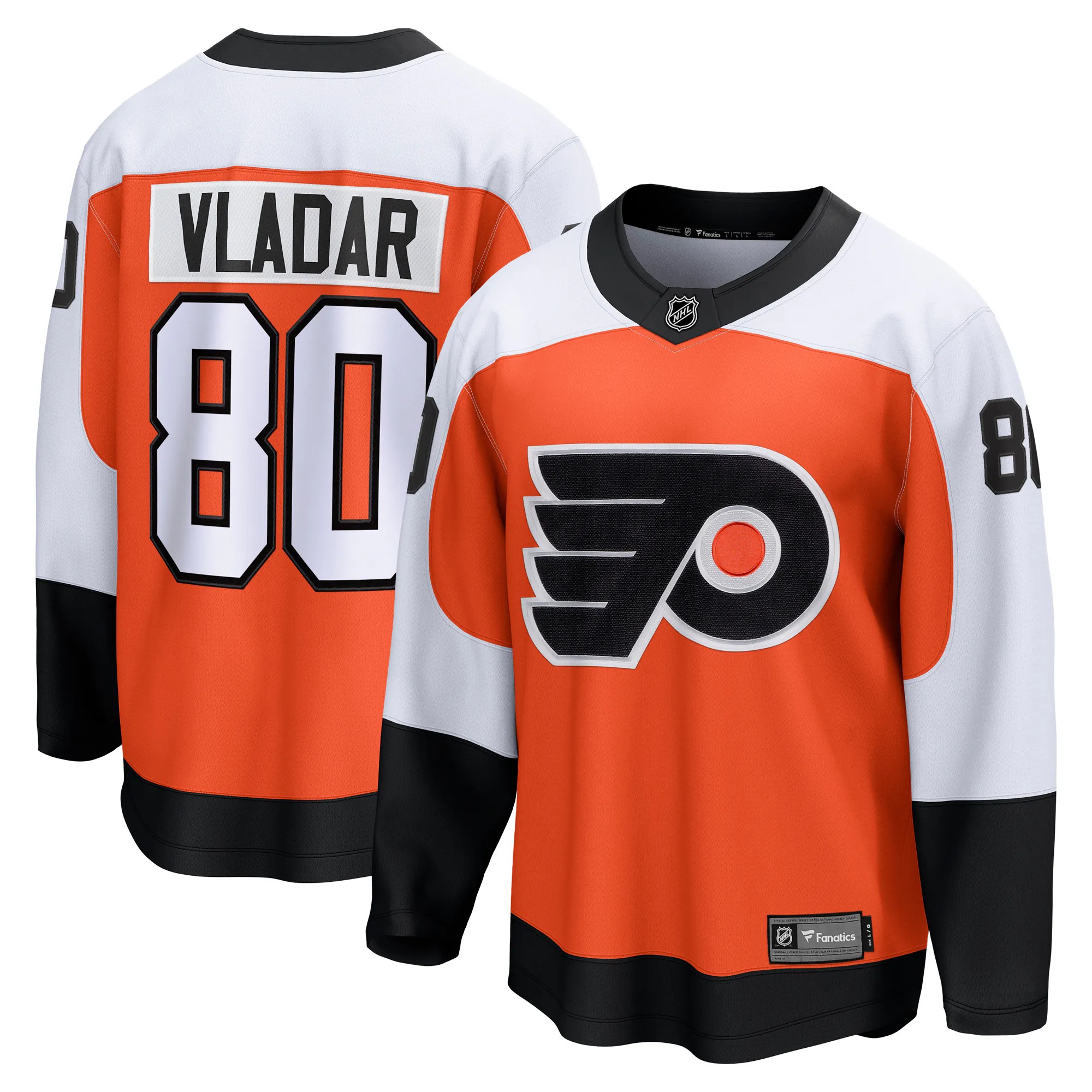 Hunk Wear - Dan Vladar Philadelphia Flyers Fanatics Home Breakaway Jersey - Orange