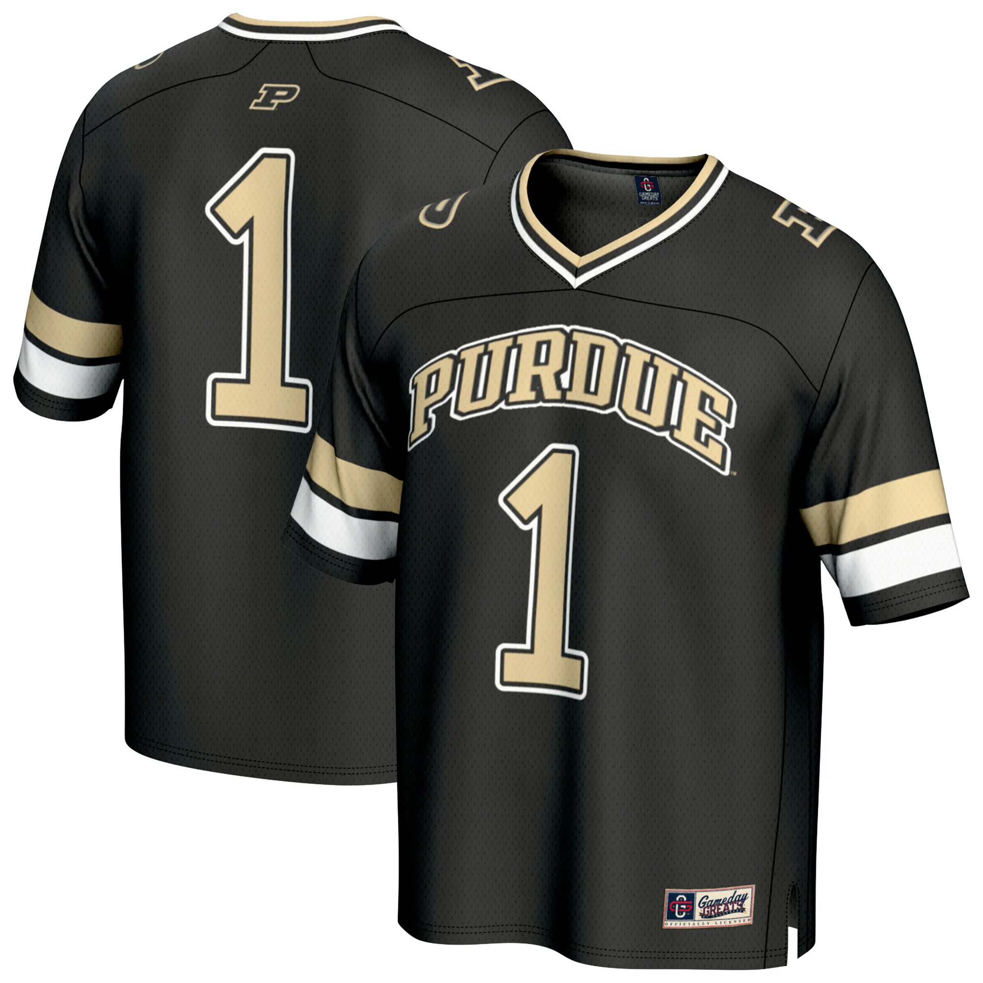 Hunk Wear - #1 Purdue Boilermakers GameDay Greats Unisex Collegiate Football Fashion Jersey - Black