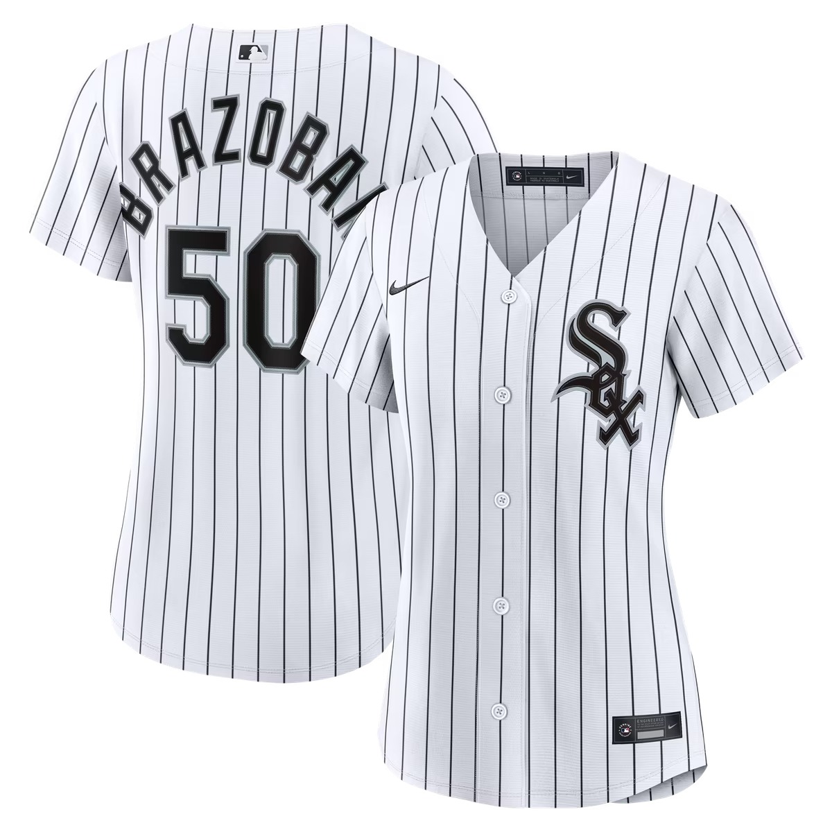 Hunk Wear - Huascar Brazoban Chicago White Sox Nike Women's Home Replica Jersey - White