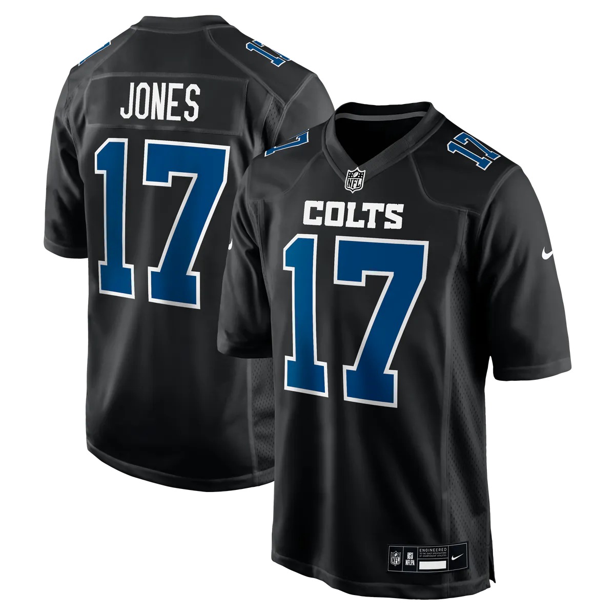 Hunk Wear - Daniel Jones Indianapolis Colts Nike Fashion Game Jersey - Carbon Black