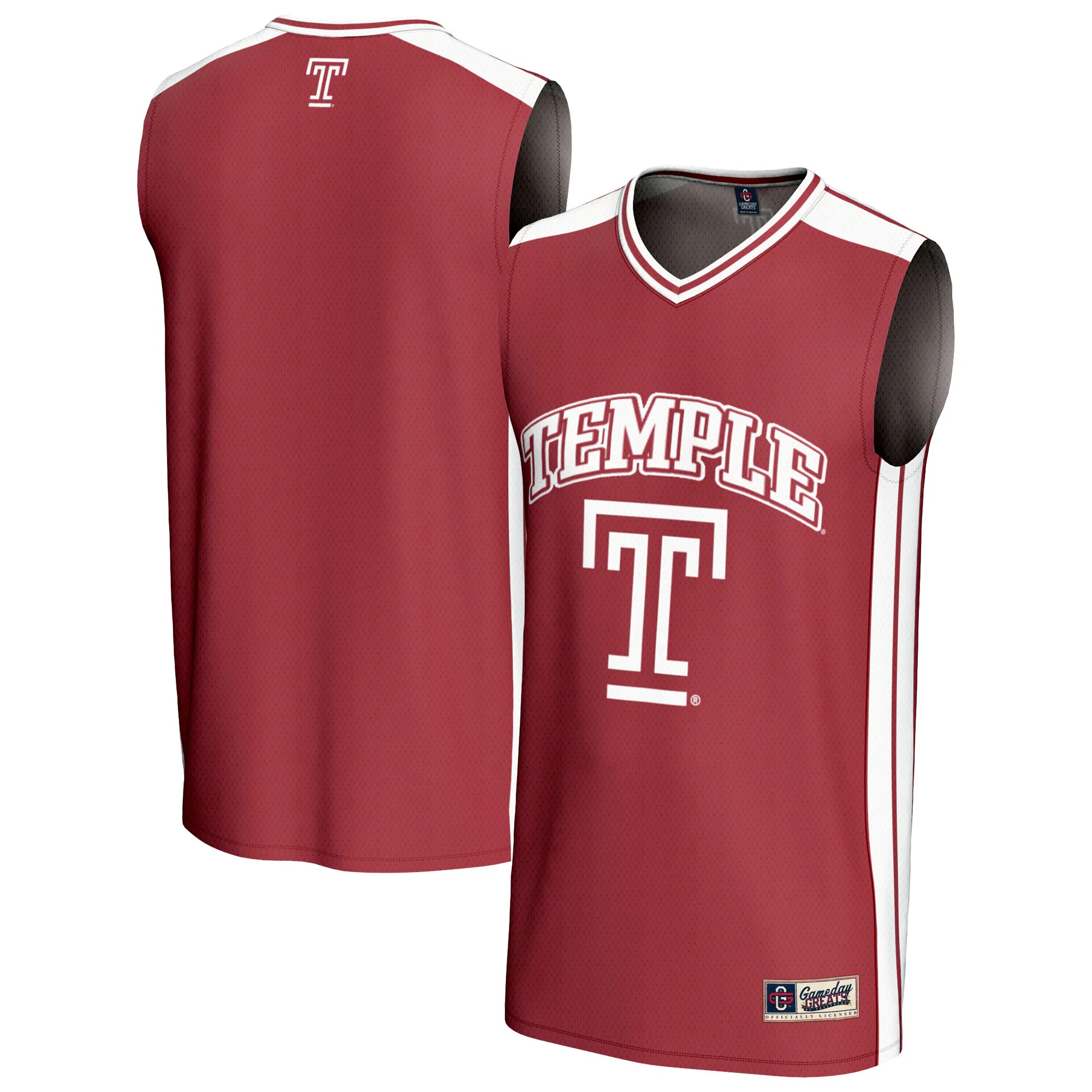 Hunk Wear - Temple Owls GameDay Greats Youth Basketball Jersey - Red